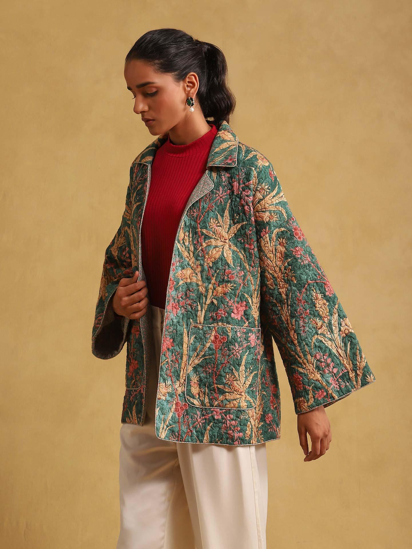 Green Julia Structured Jacket