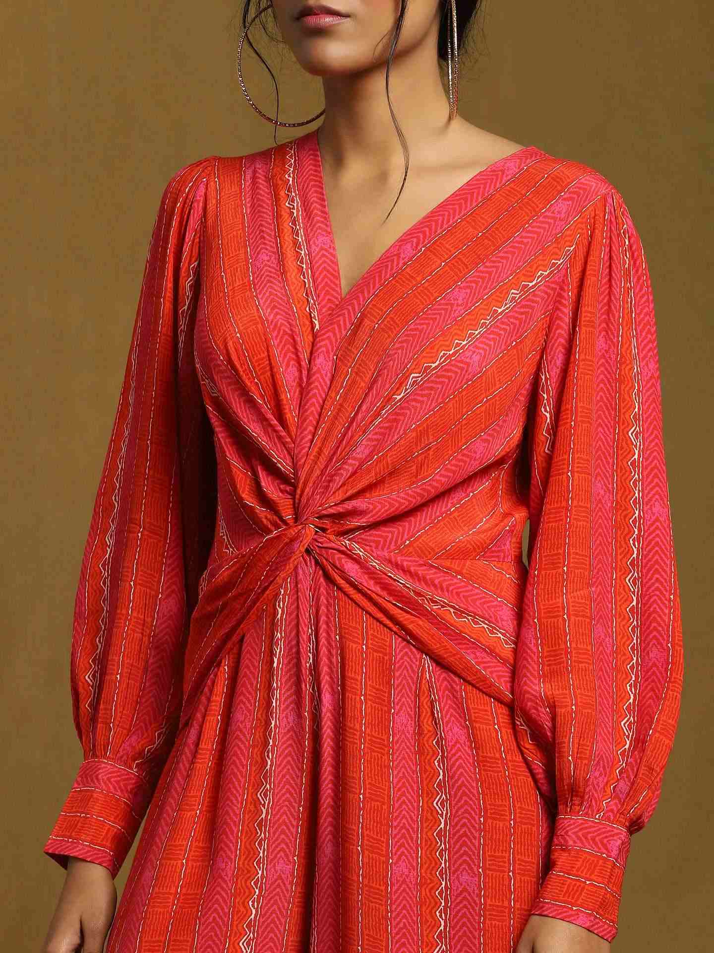 Pink Sindh Crepe Jumpsuit