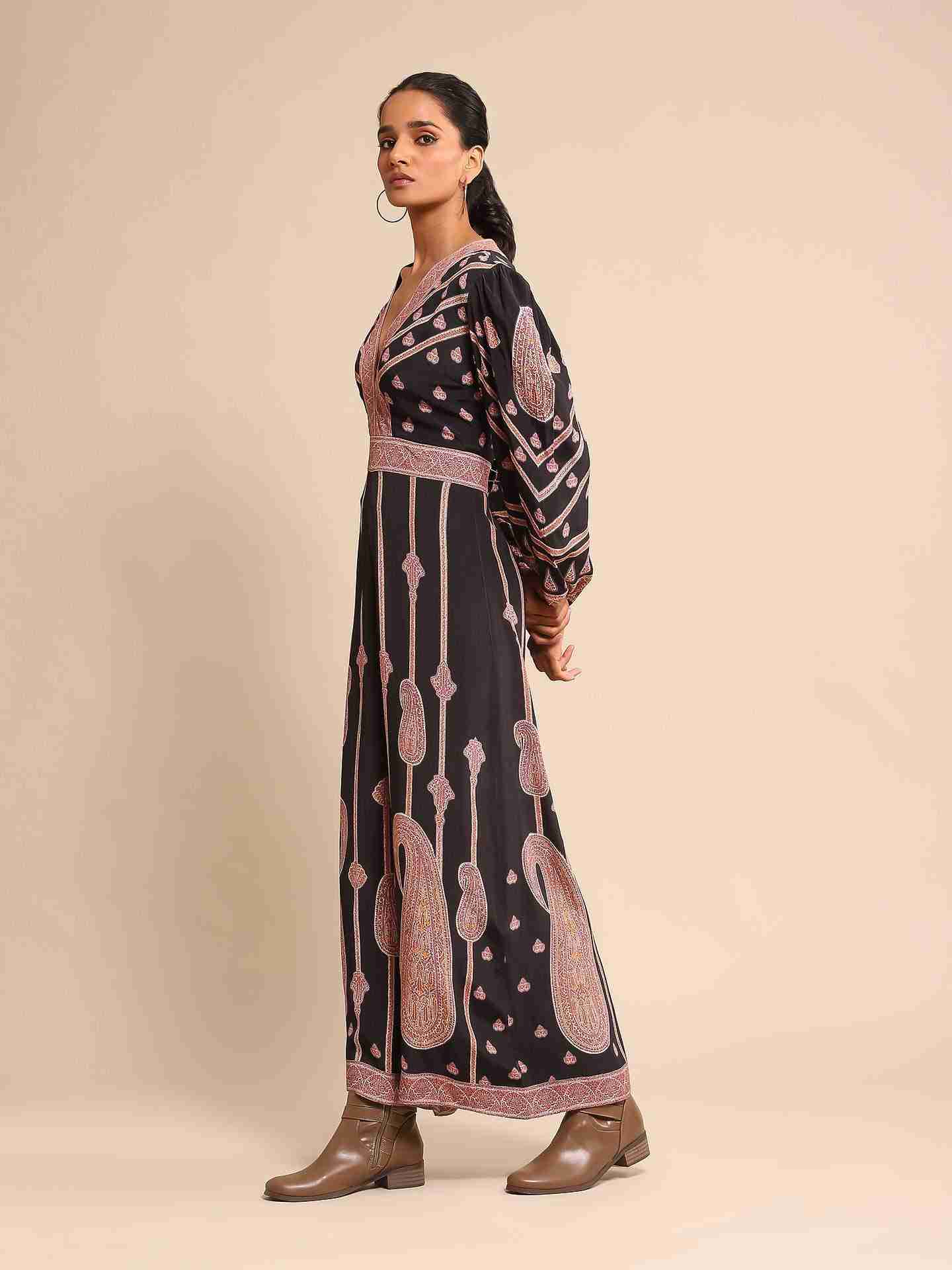 Black Jannat Crepe Jumpsuit