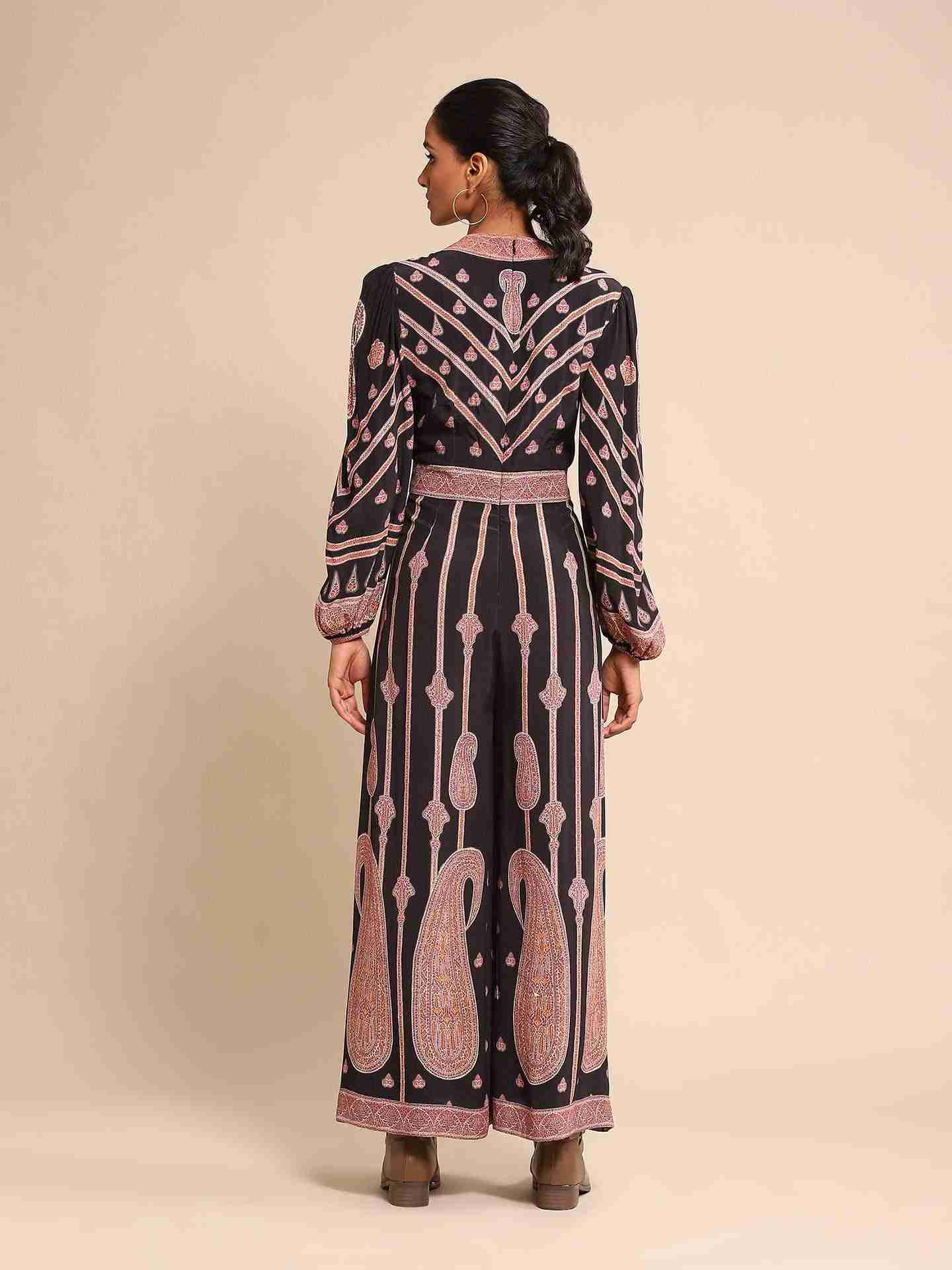 Black Jannat Crepe Jumpsuit