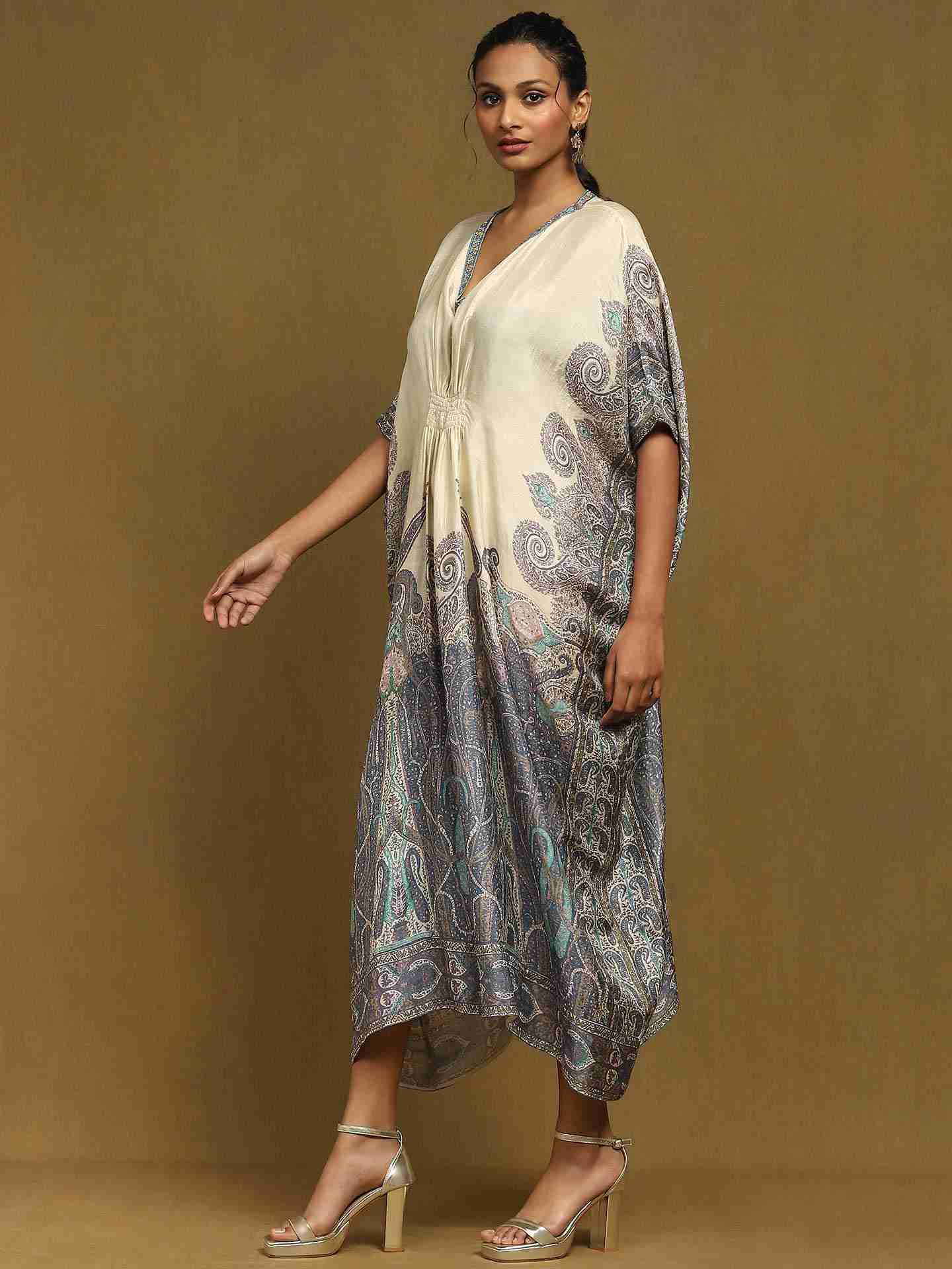 Off White Joshika Kaftan