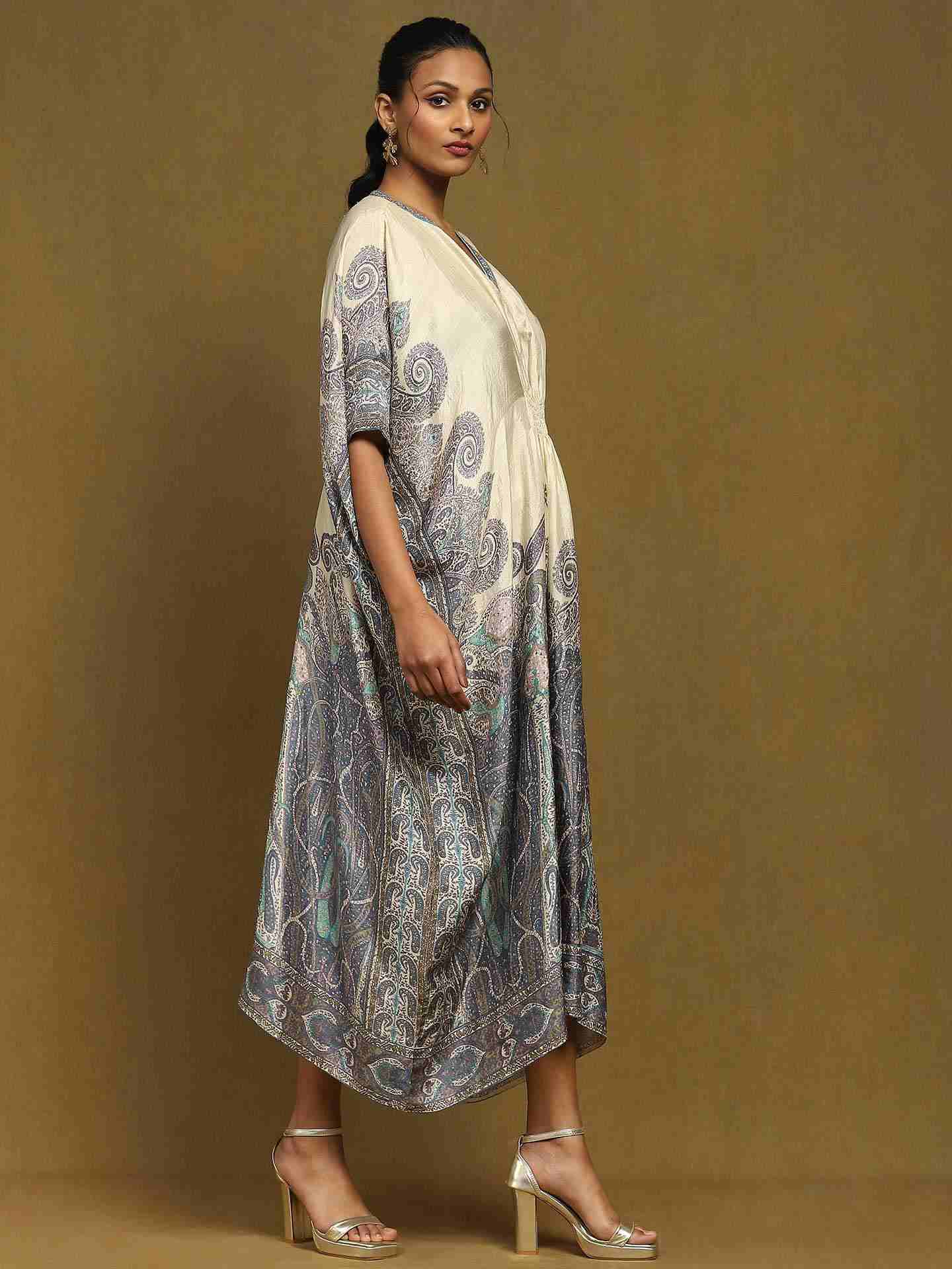 Off White Joshika Kaftan