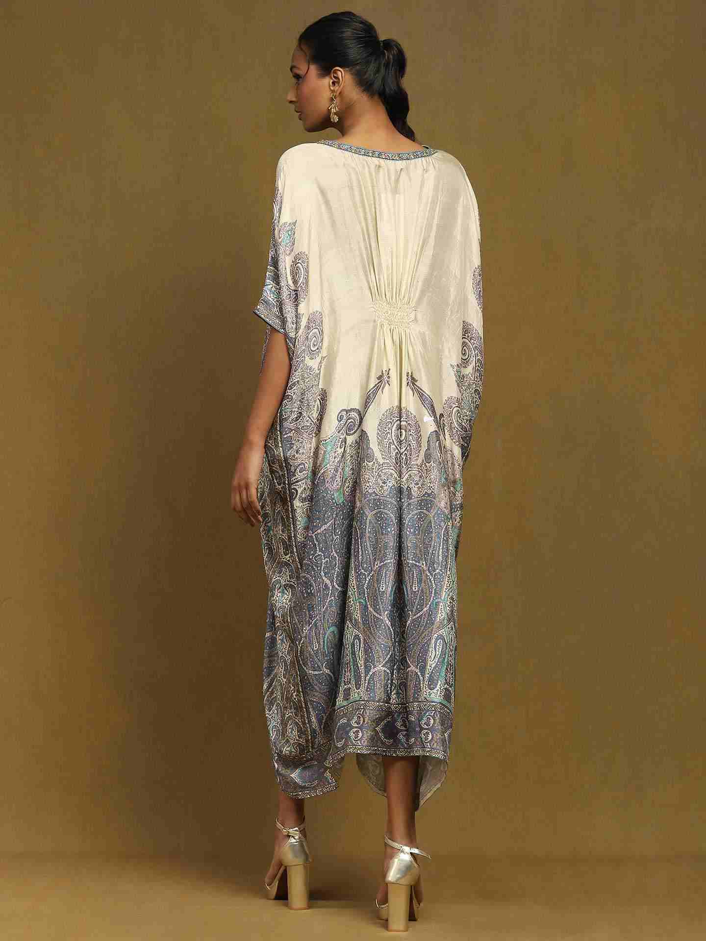 Off White Joshika Kaftan
