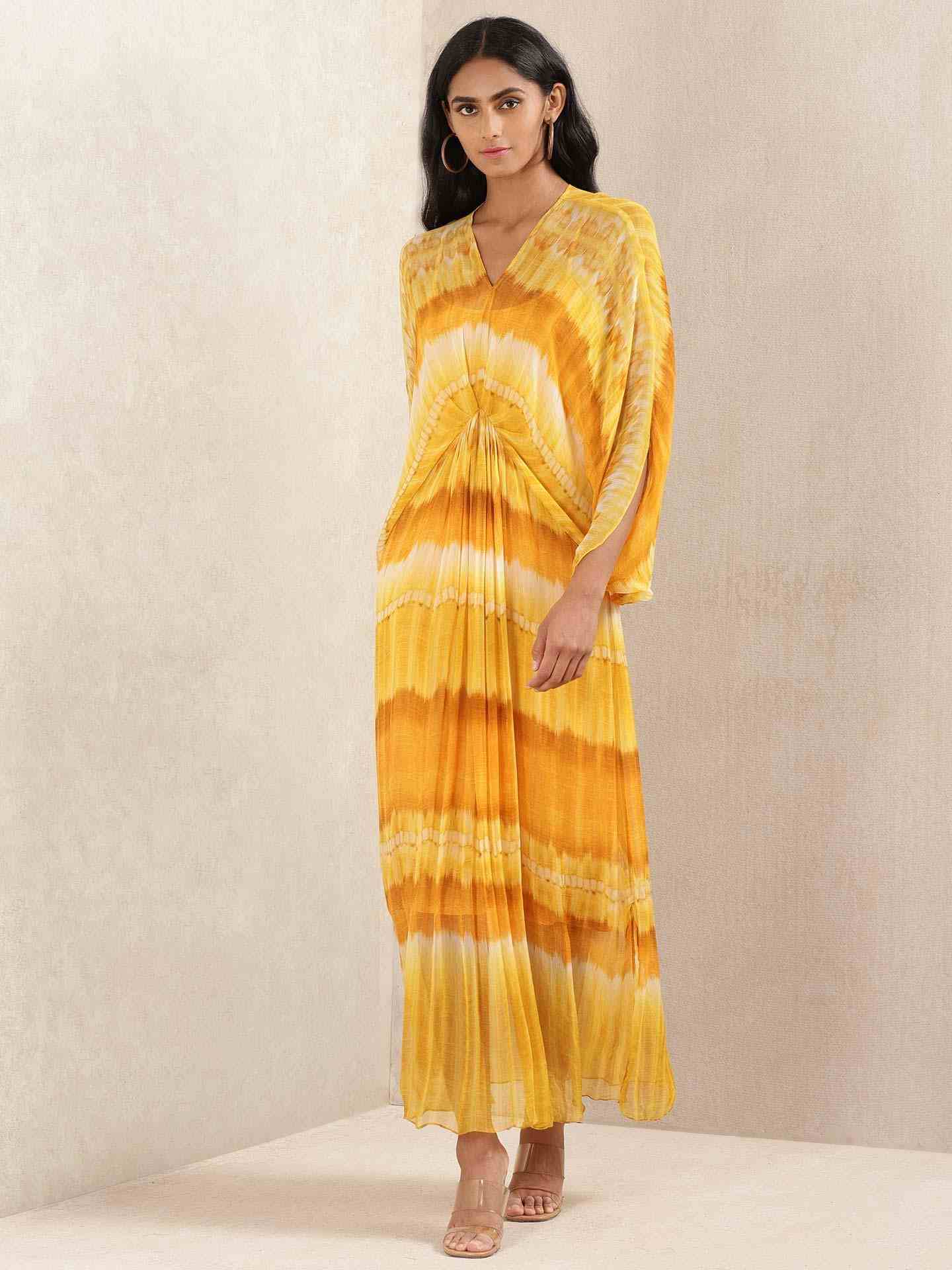 Yellow Adah Kaftan Dress