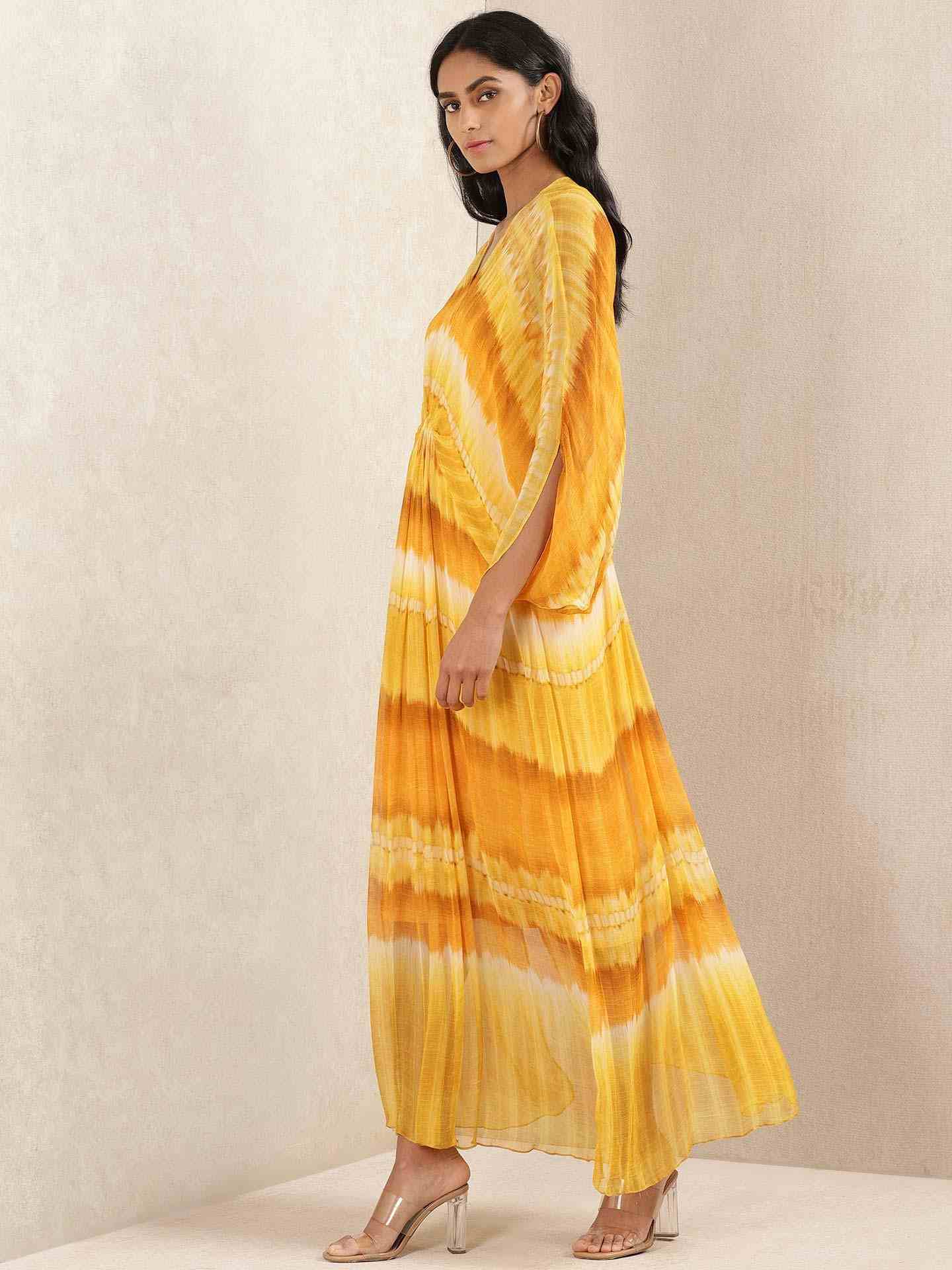 Yellow Adah Kaftan Dress