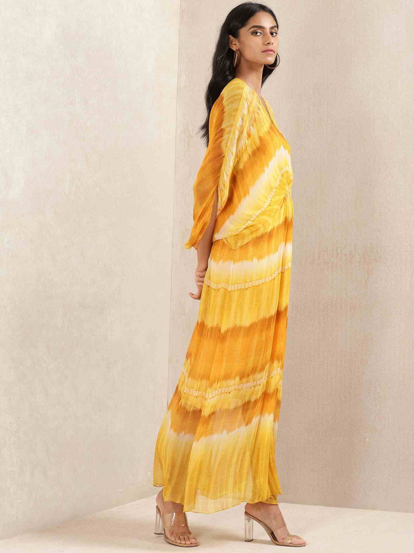 Yellow Adah Kaftan Dress