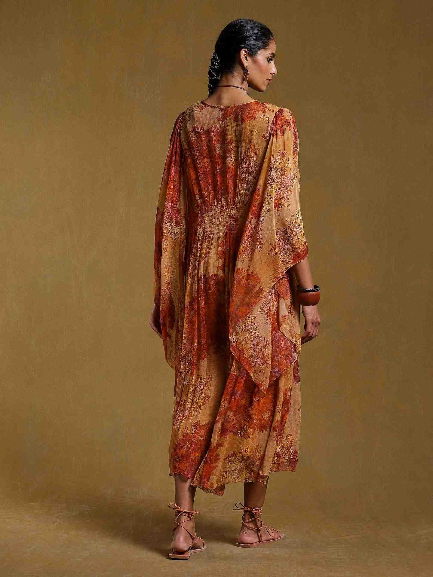 Mustard Khizan Kaftan Dress