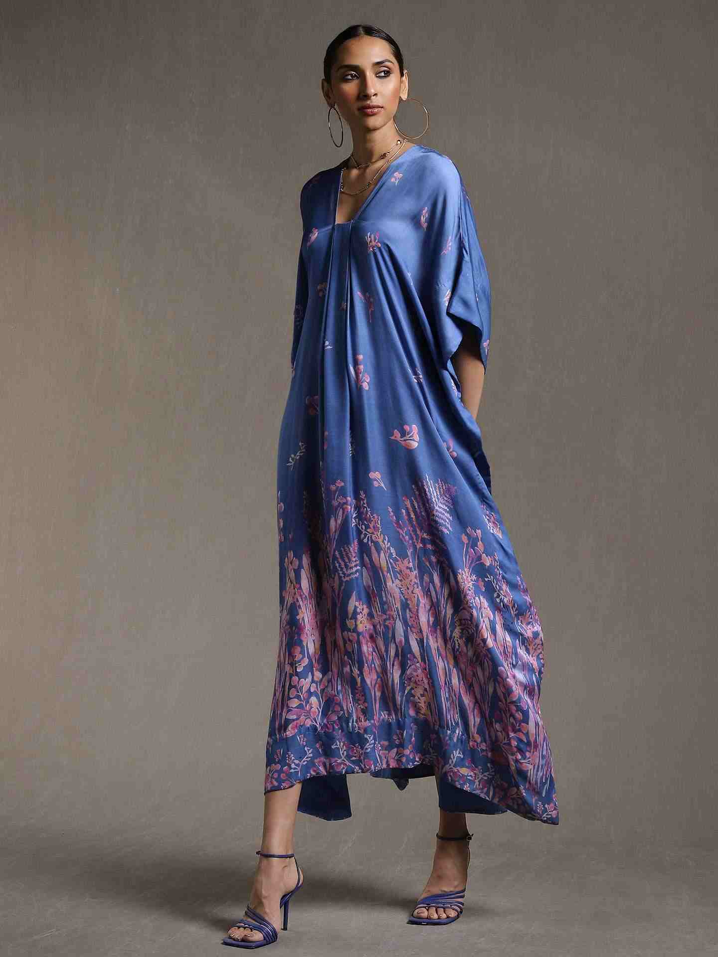 Blue Emari Kaftan Dress