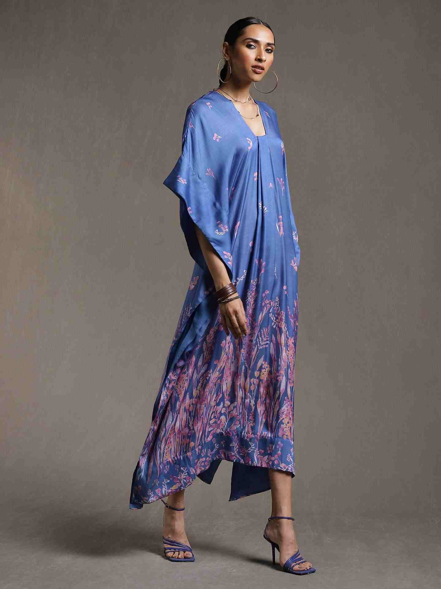 Blue Emari Kaftan Dress