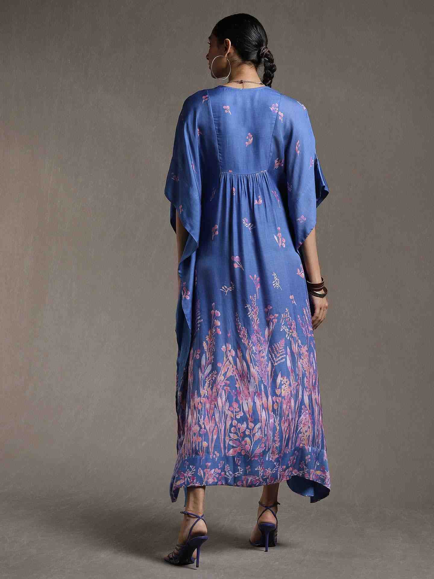 Blue Emari Kaftan Dress