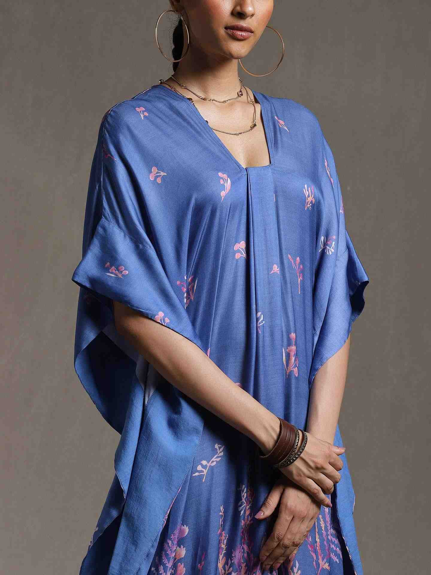 Blue Emari Kaftan Dress