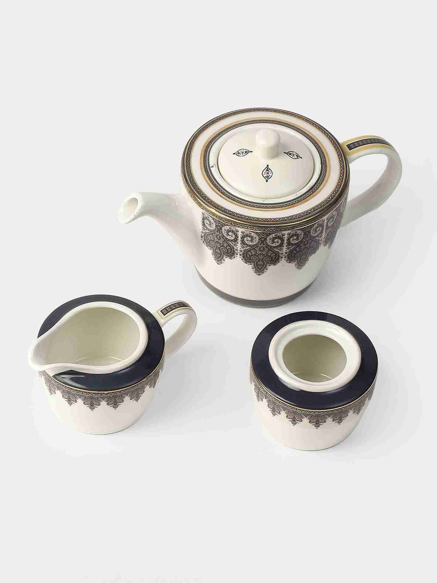 Blue Jaamevar Tea Set (Set Of 3)