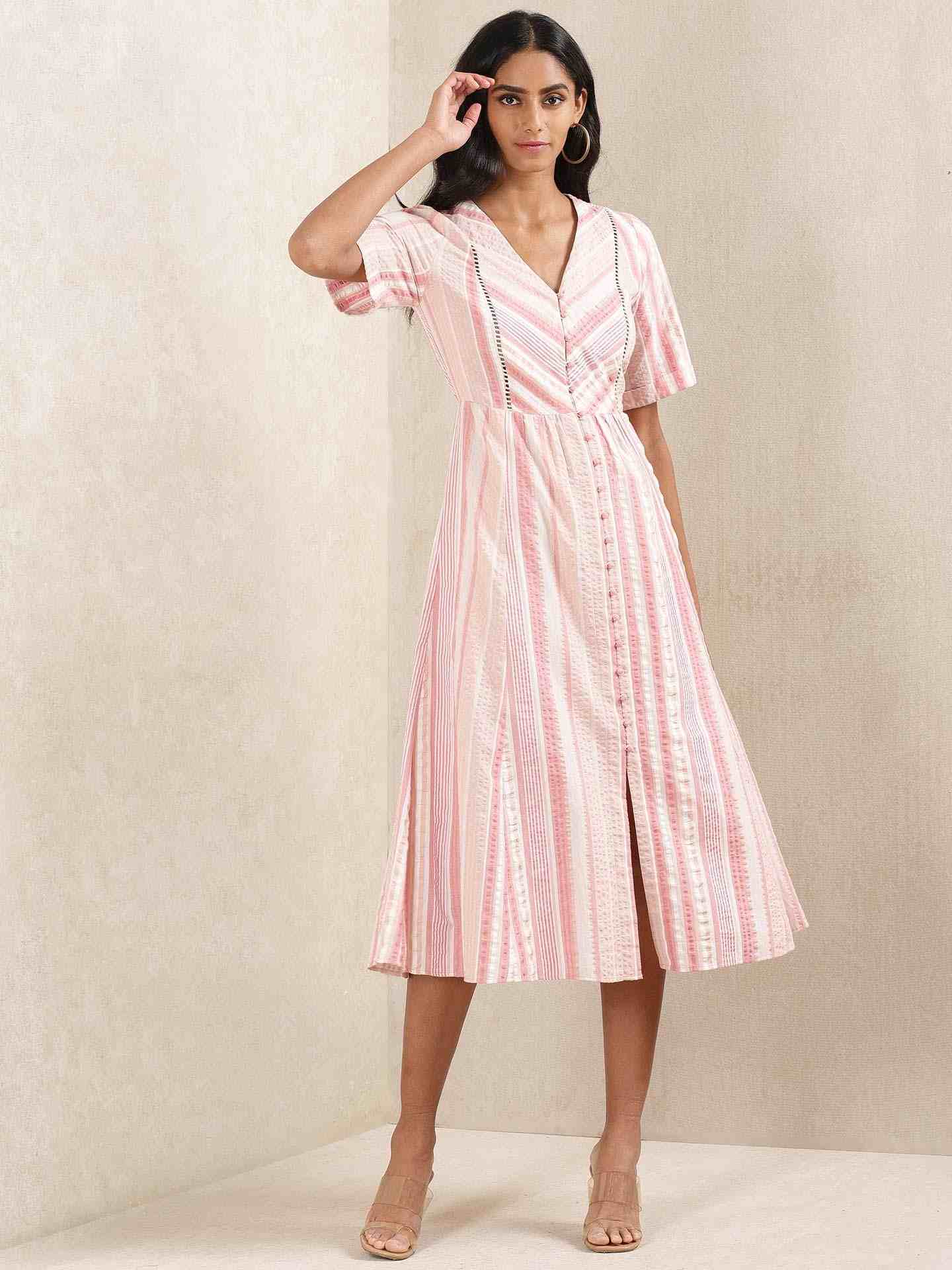 Pink Quint Yarn-Dyed Cotton Kurta