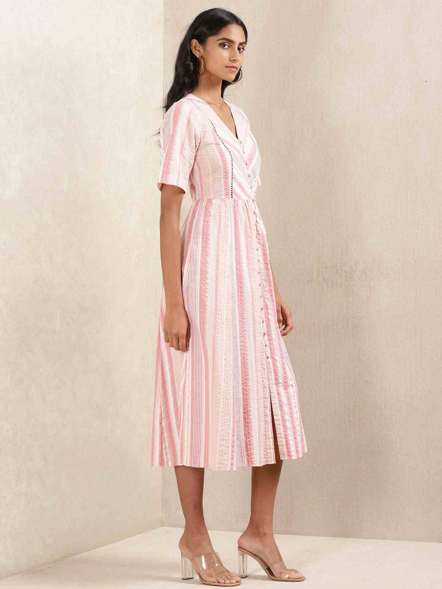 Pink Quint Yarn-Dyed Cotton Kurta