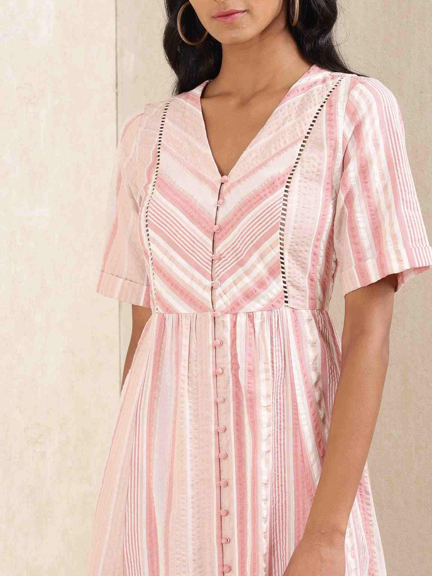 Pink Quint Yarn-Dyed Cotton Kurta