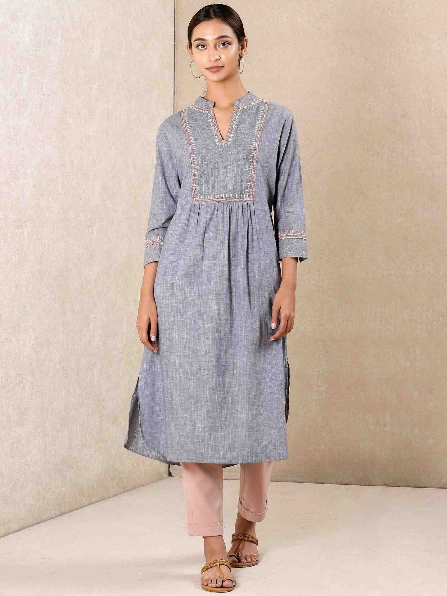 Grey Modern Minimalist Kurta