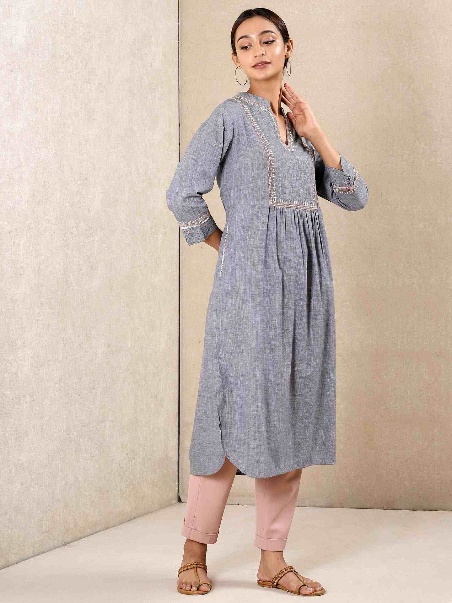 Grey Modern Minimalist Kurta