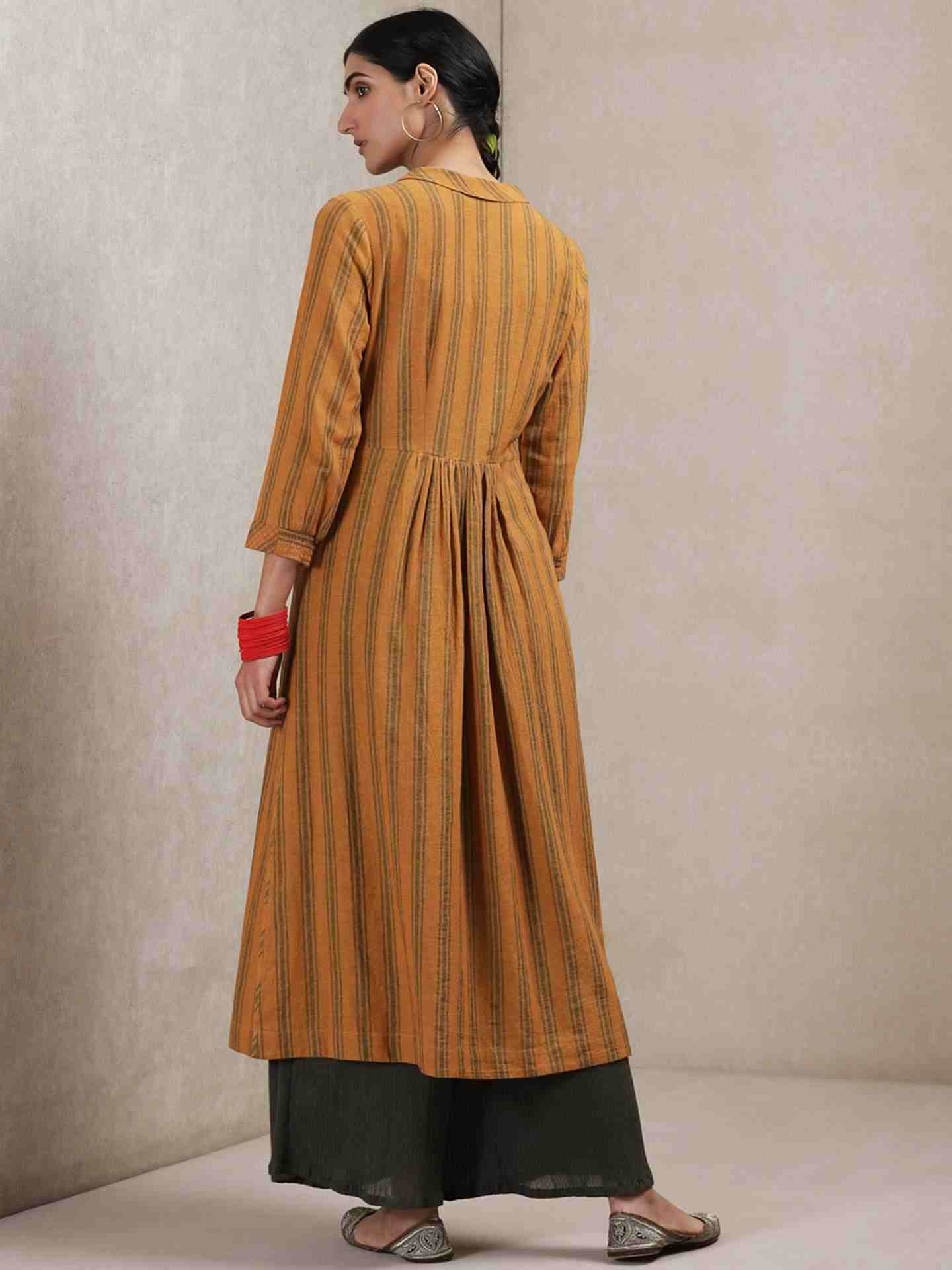 Brown Classic Yarn-Dyed Cotton Kurta