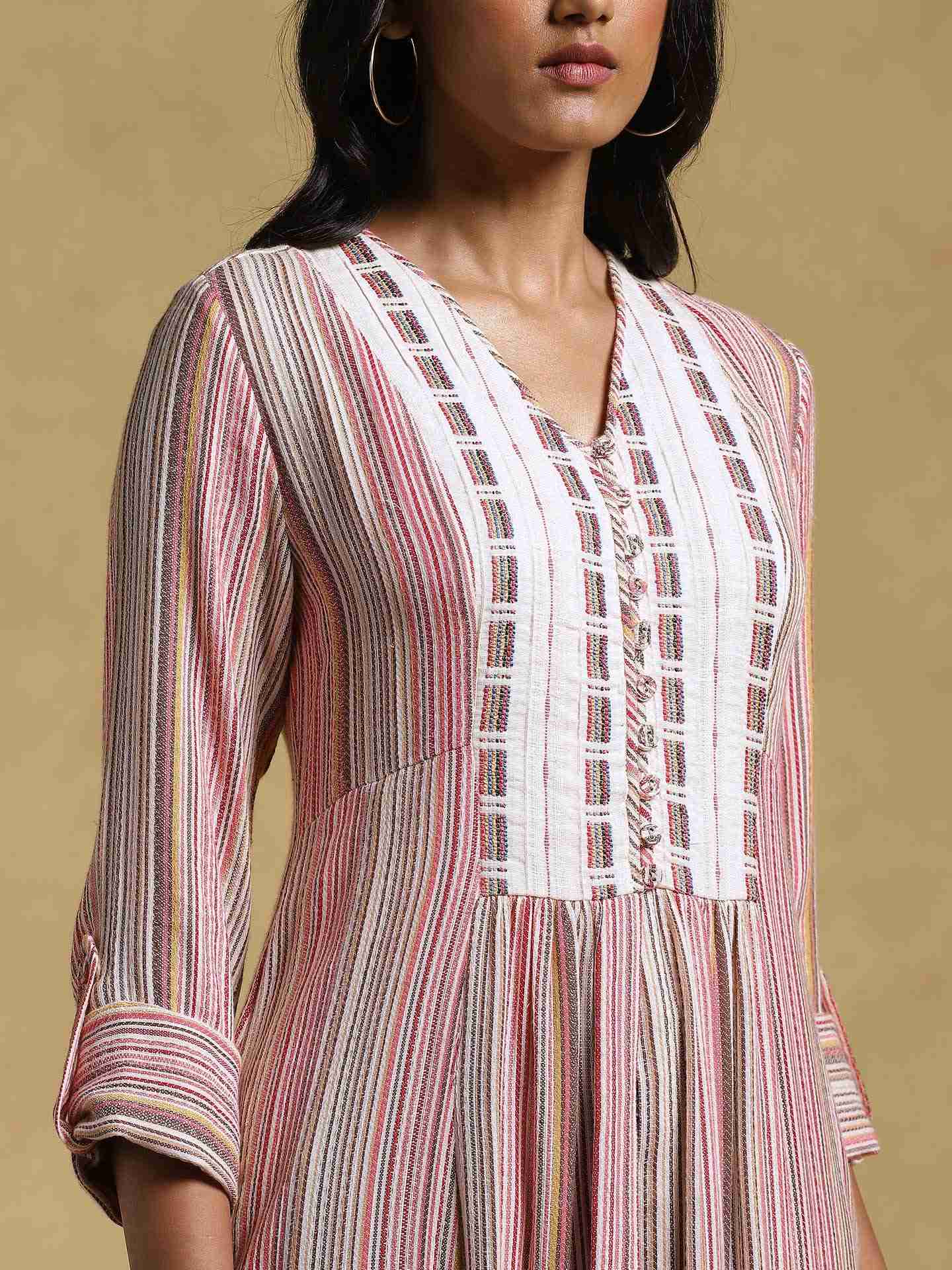 Multi-Color Ethereal Yarn-Dyed  Kurta