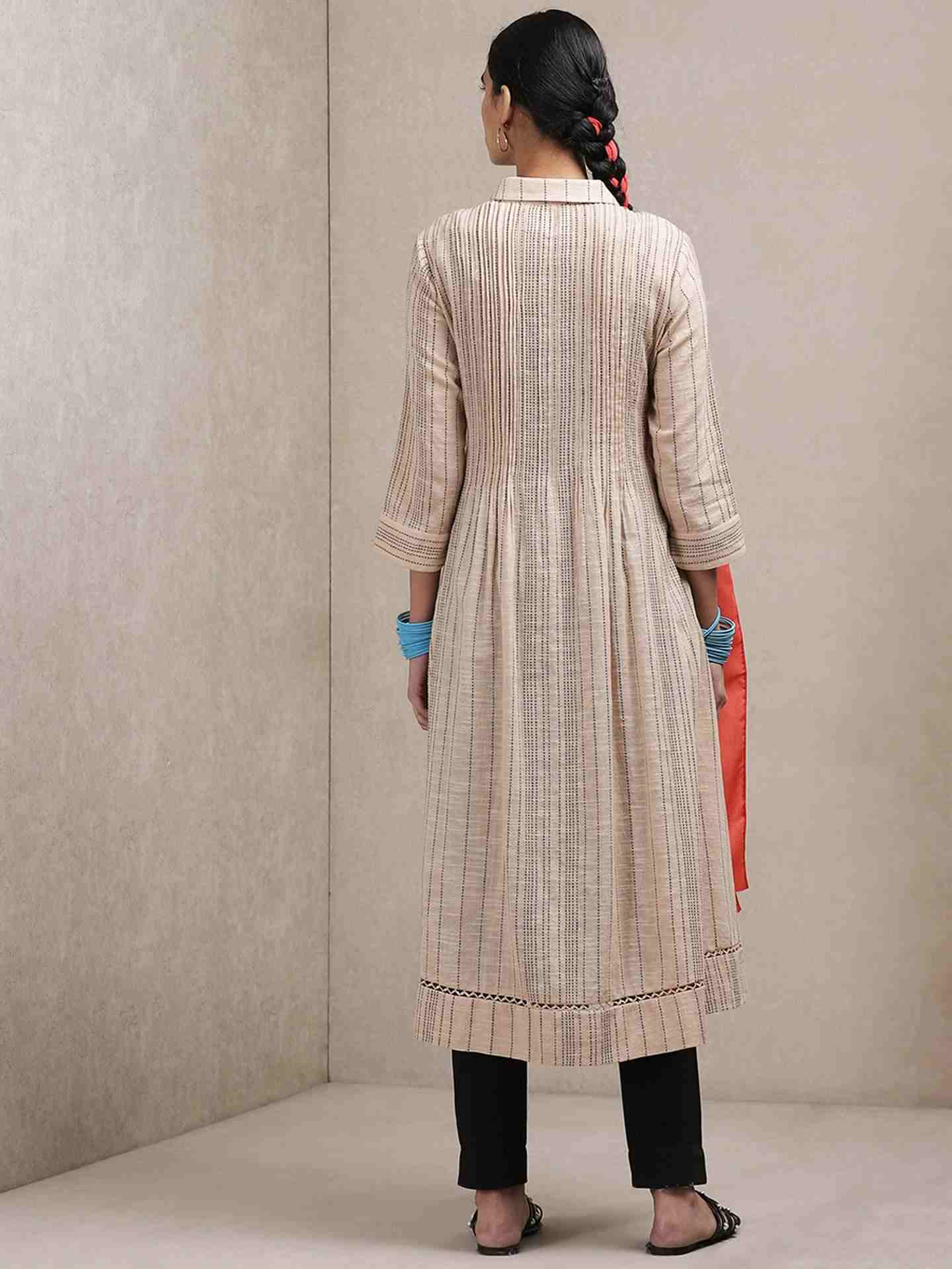 Beige Classic Cotton Kurta