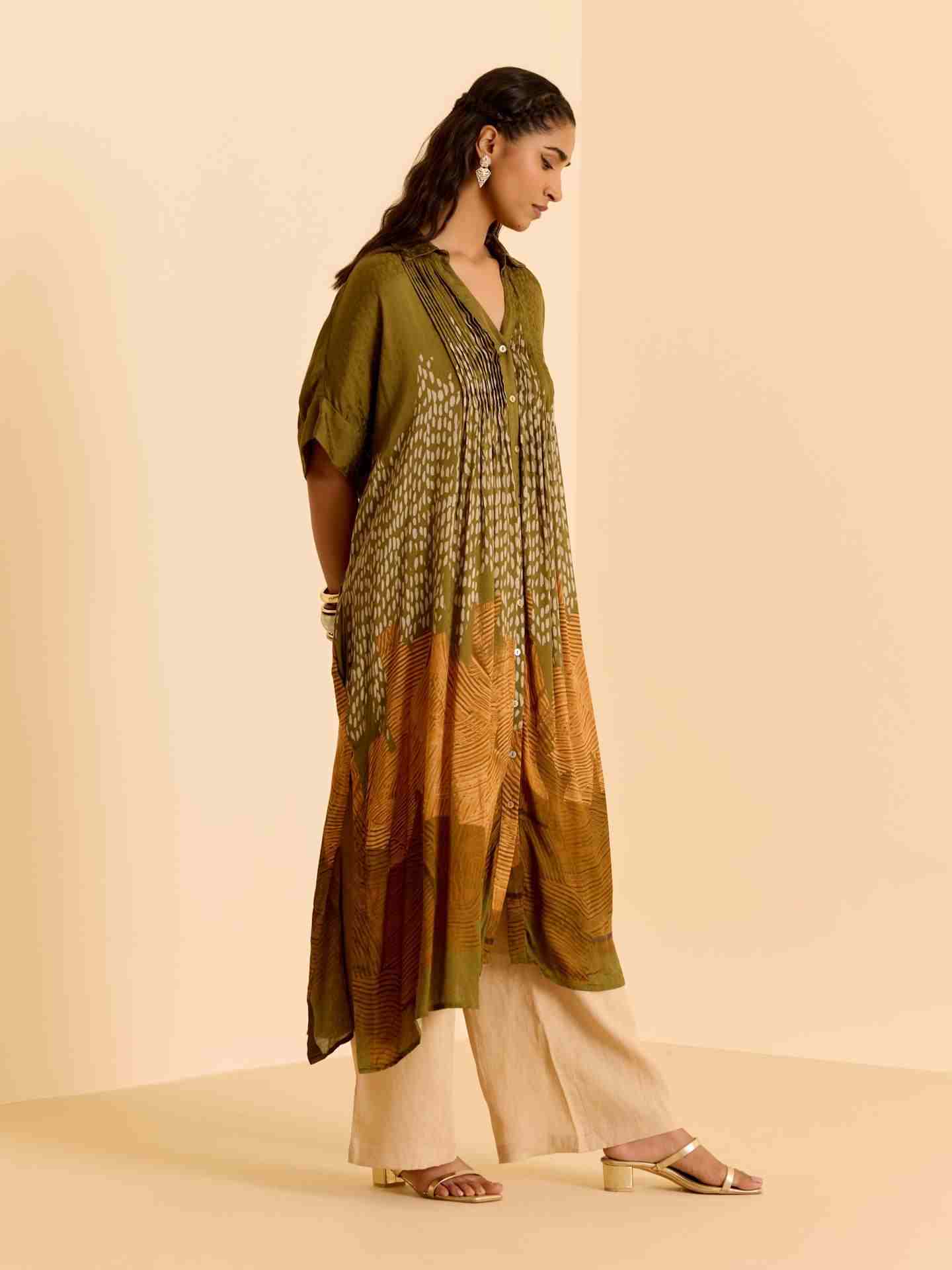 Green Enola Kurta