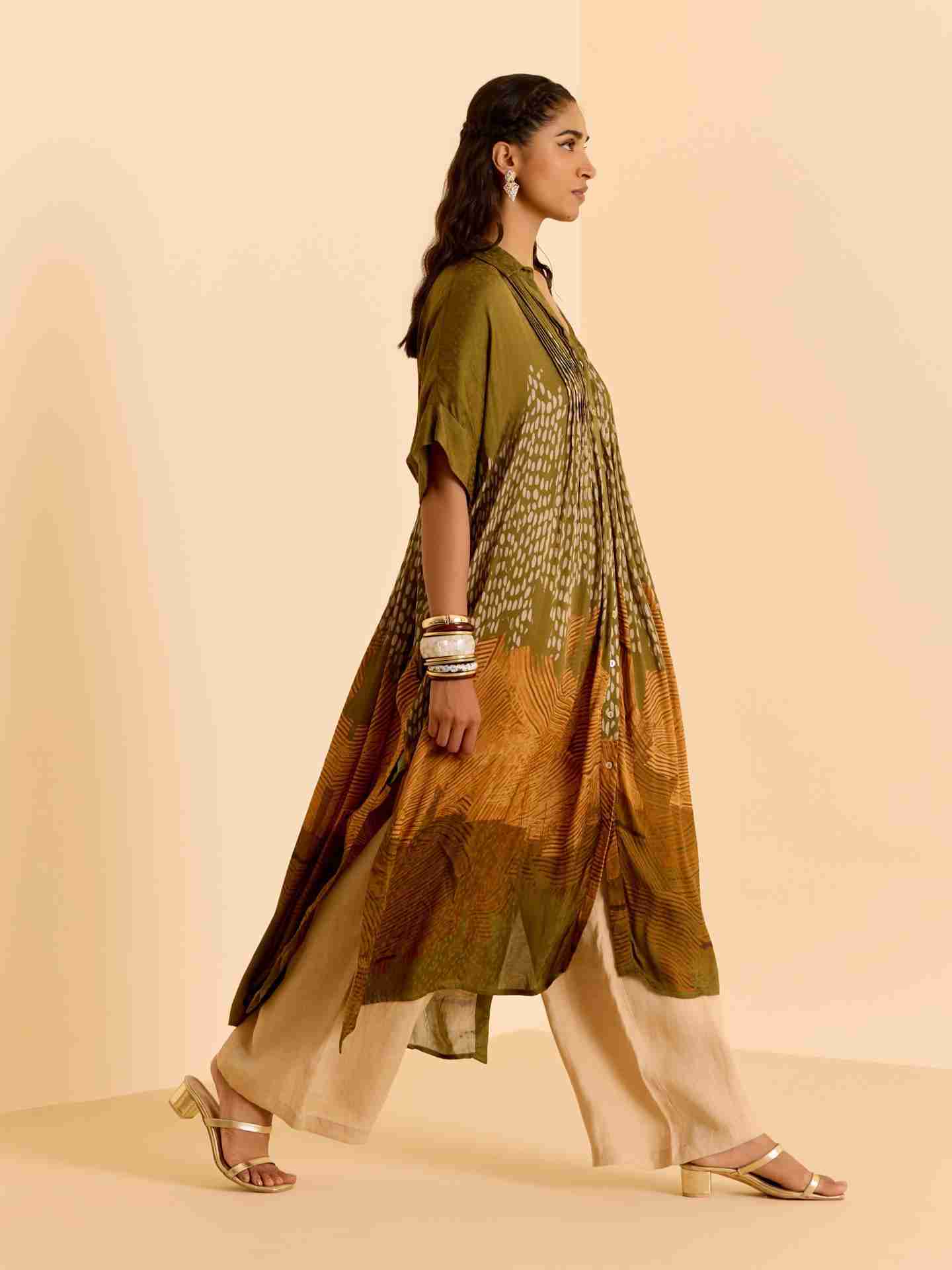 Green Enola Kurta