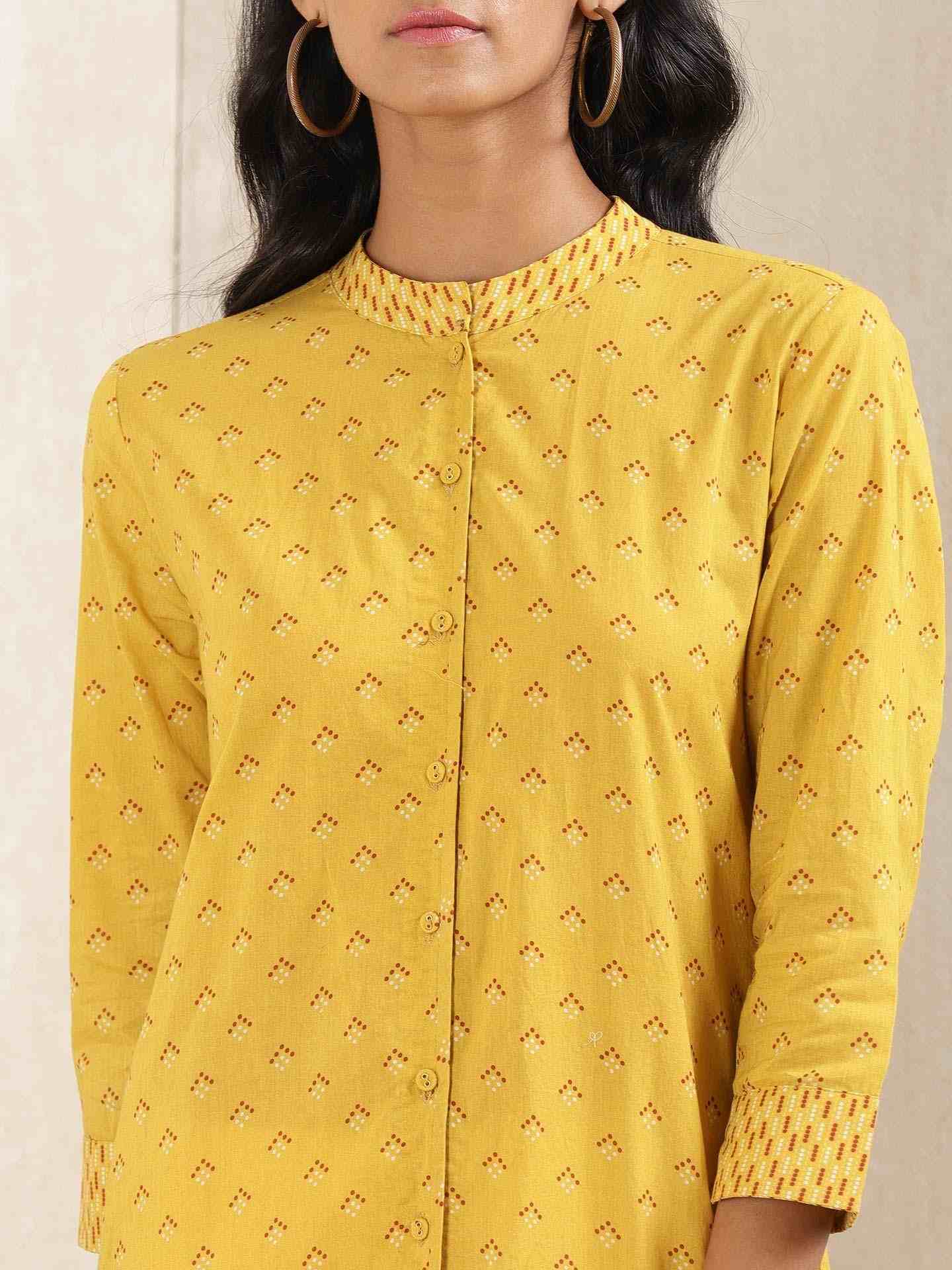 Yellow Quint Cotton Kurta