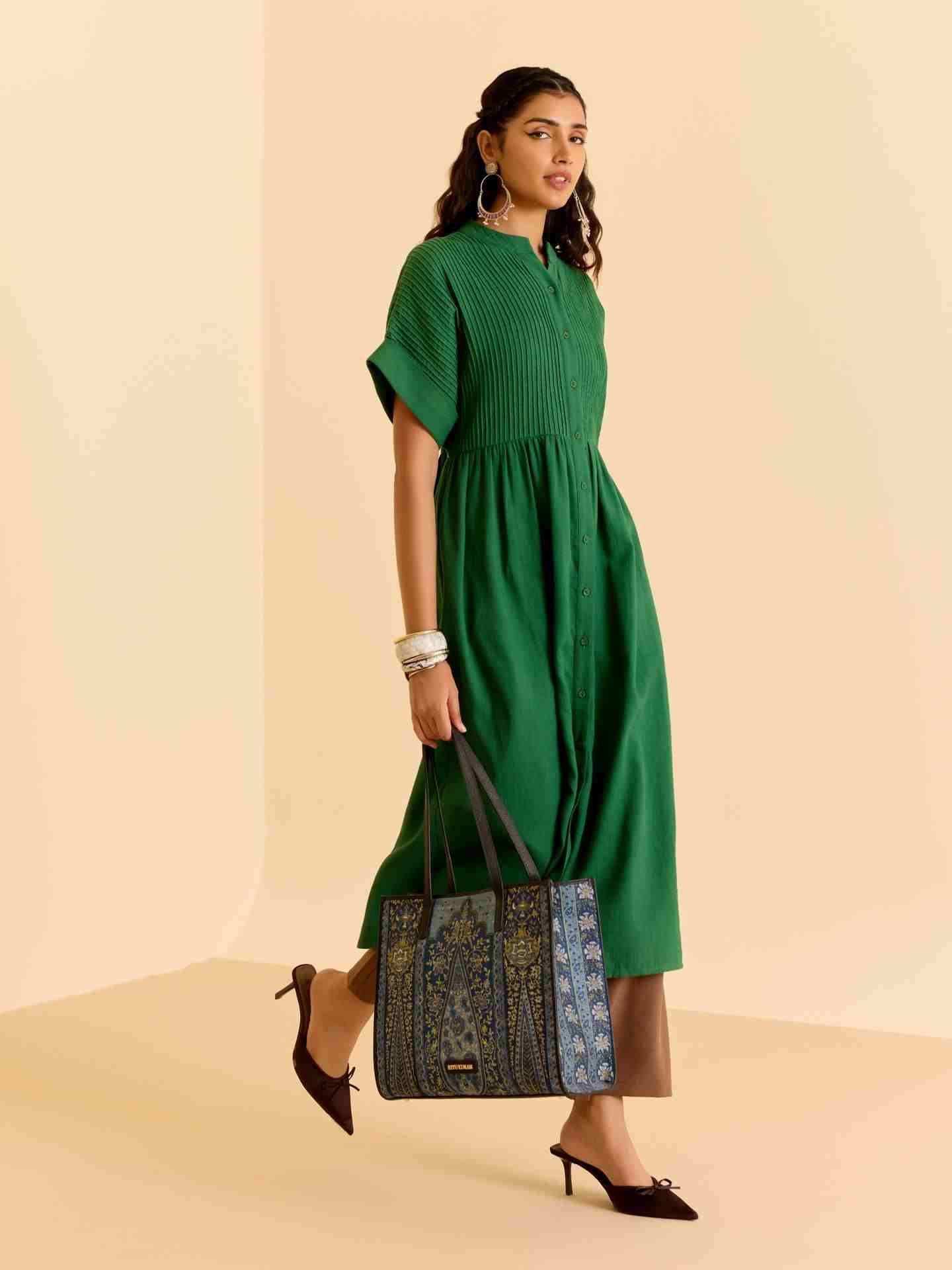 Green Vasuki Solid  Kurta