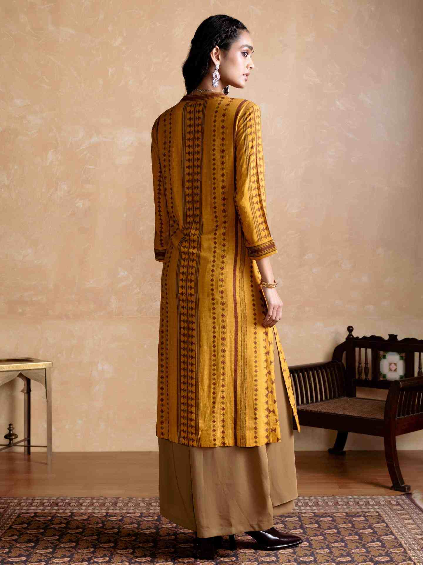Mustard Bhuj Kurta