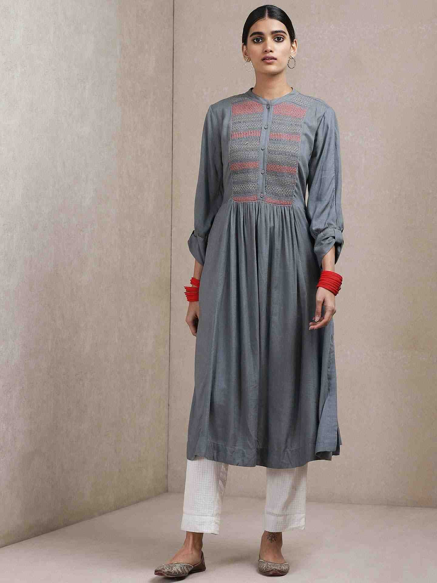 Grey Classic Kurta
