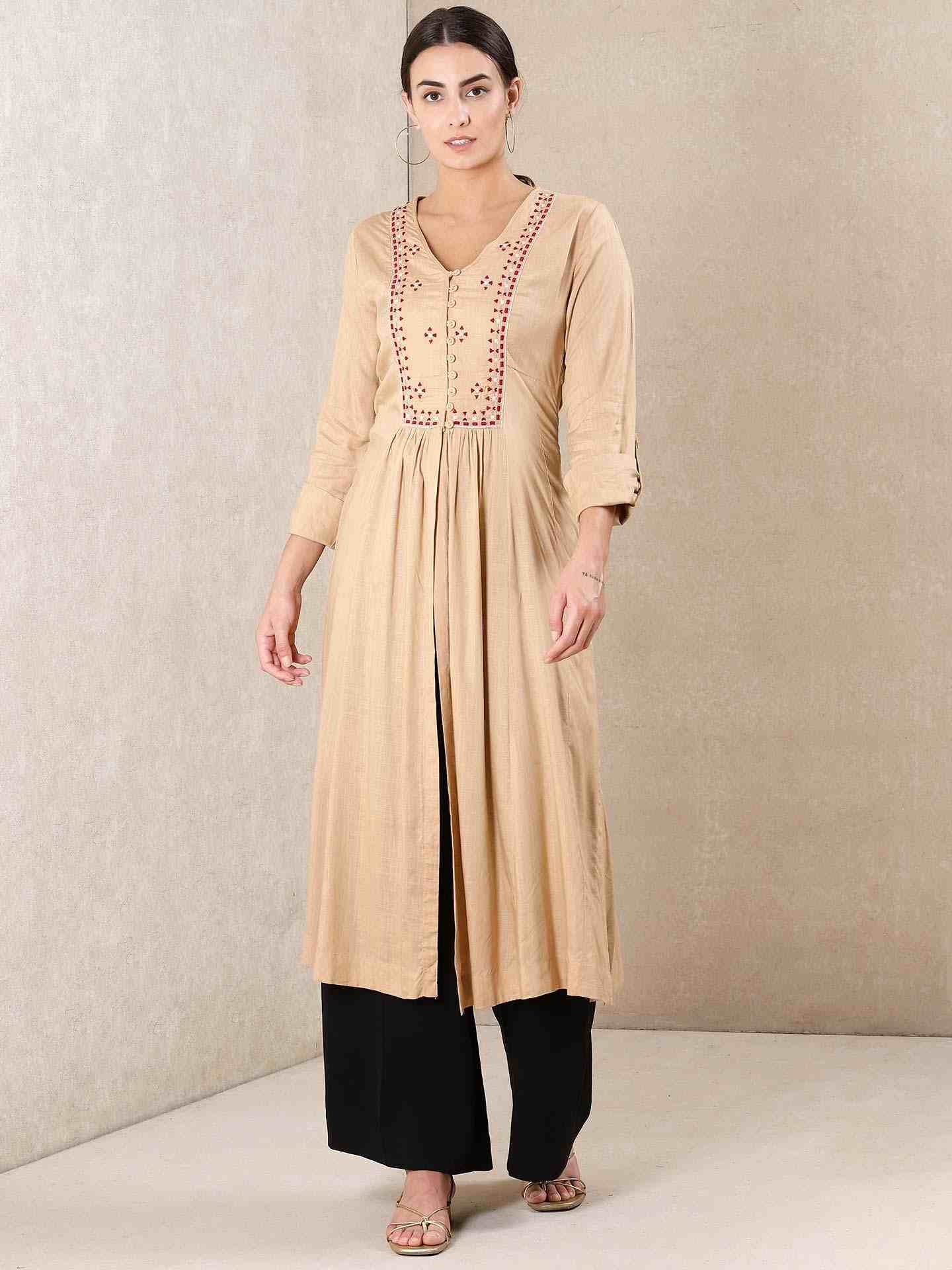 Beige Modern Minimalist Kurta
