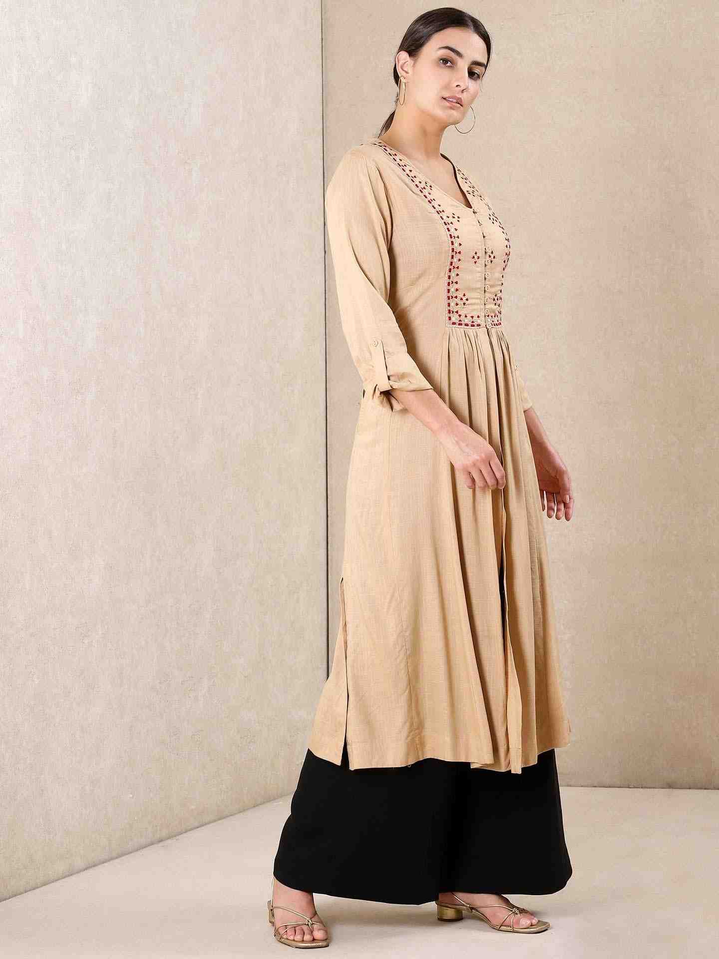 Beige Modern Minimalist Kurta