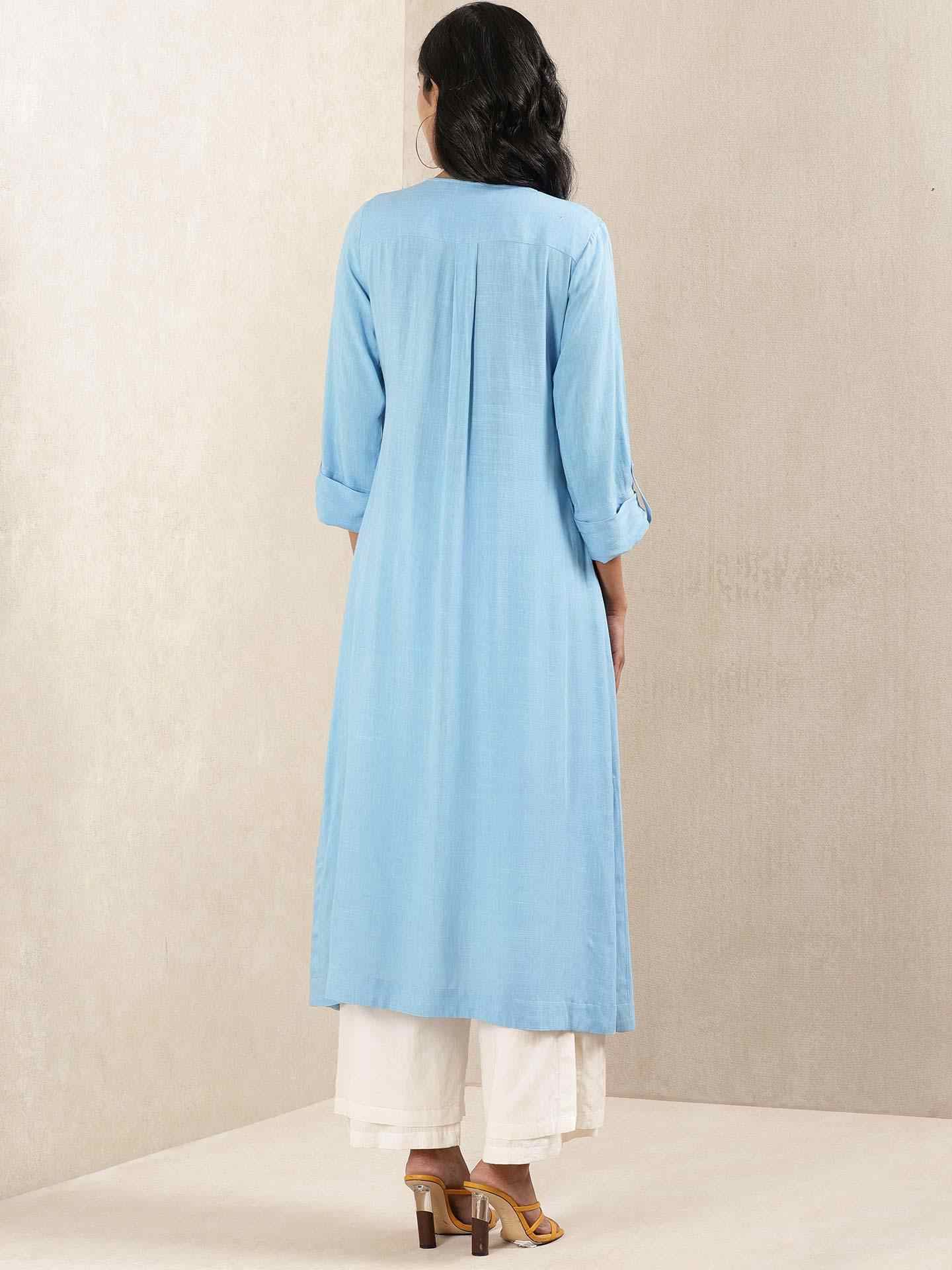 Blue Quint Embroidered Kurta