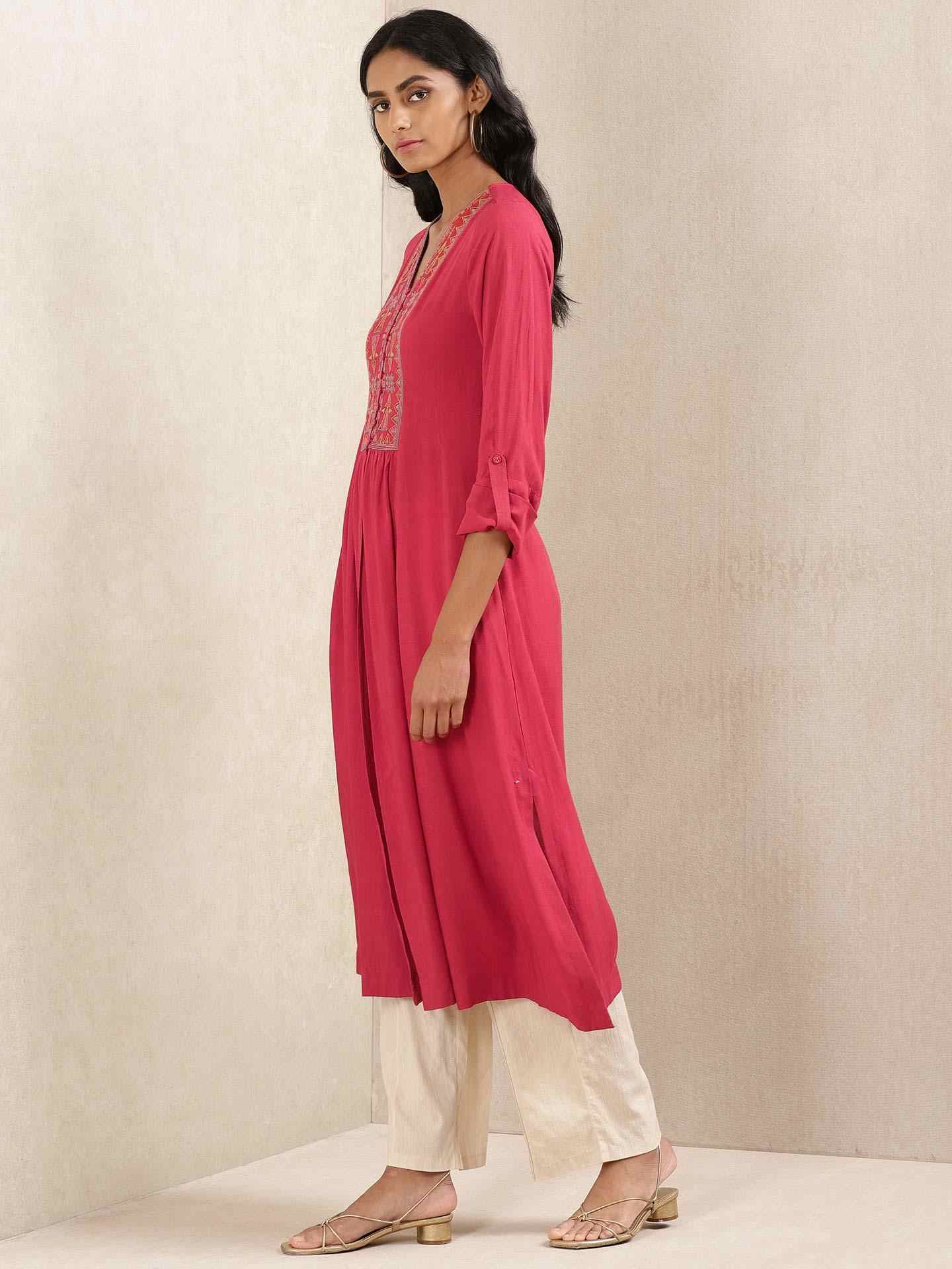 Red Quint Kurta
