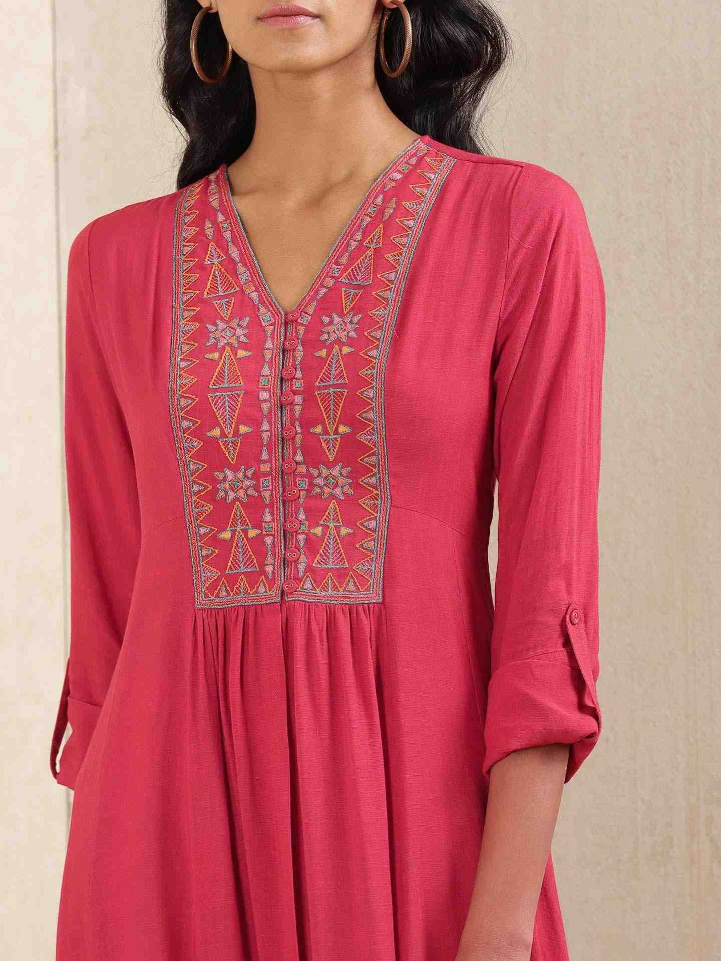Red Quint Kurta