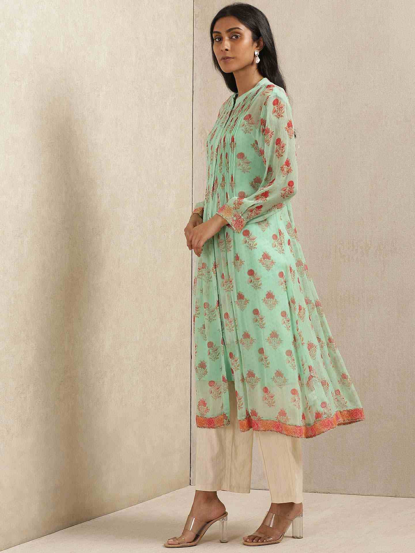 Mint Keya Allover Kurta