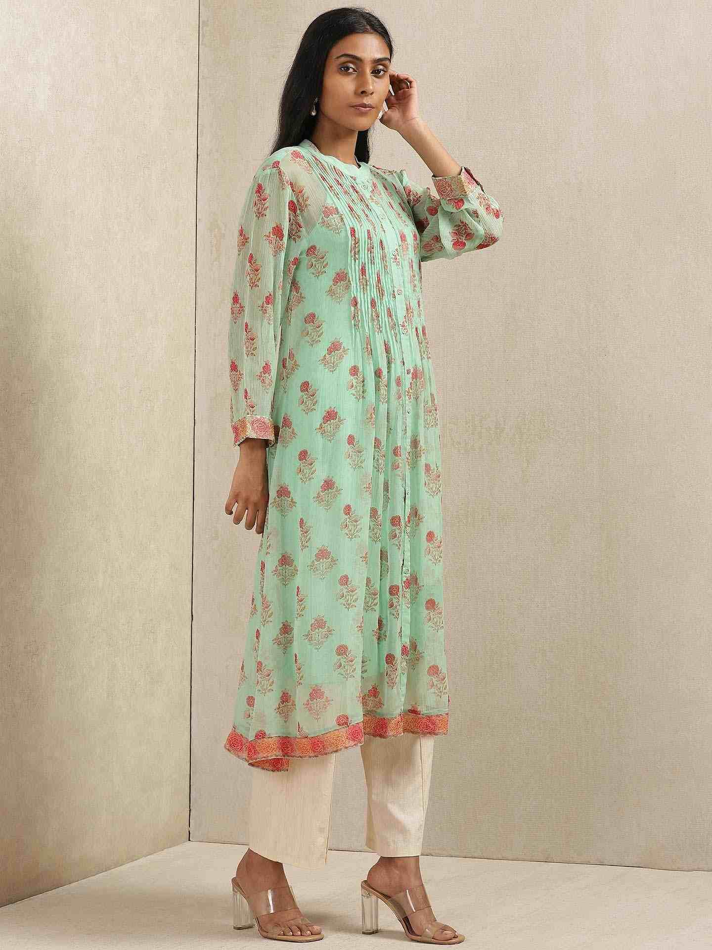 Mint Keya Allover Kurta