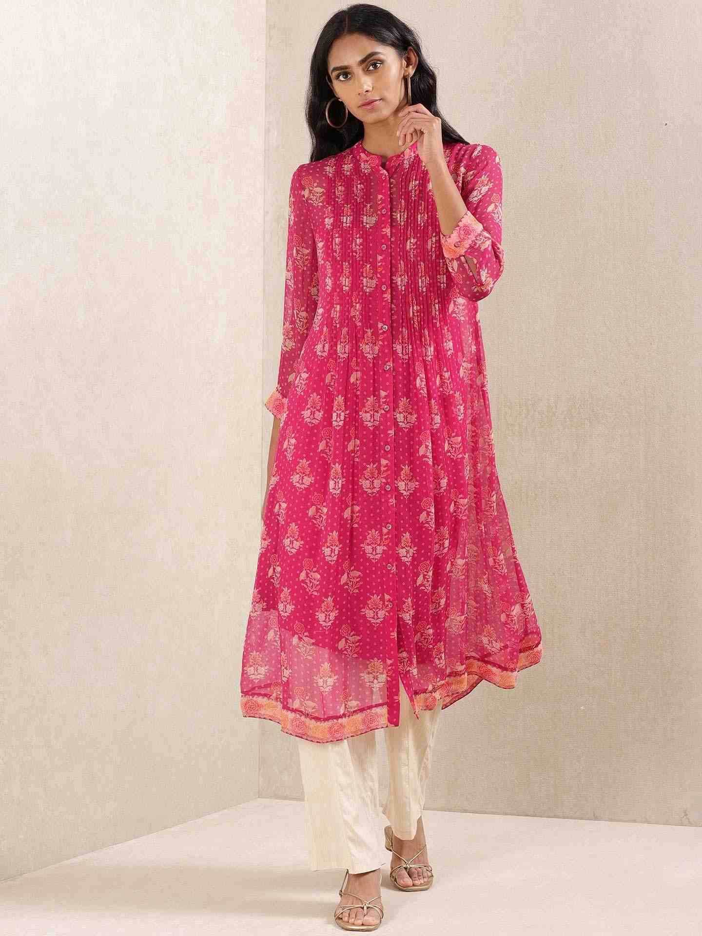 Pink Keya Allover Kurta