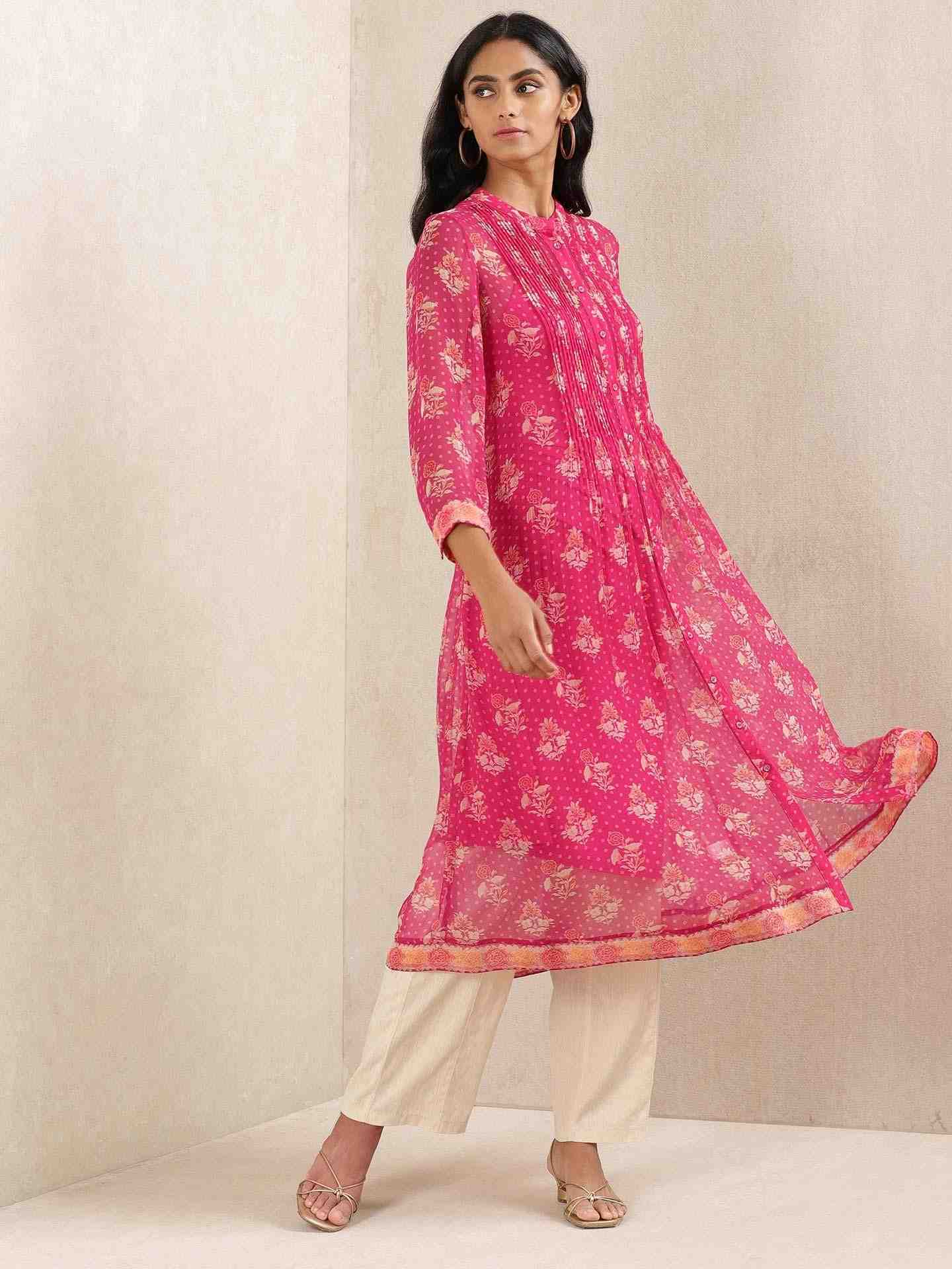 Pink Keya Allover Kurta