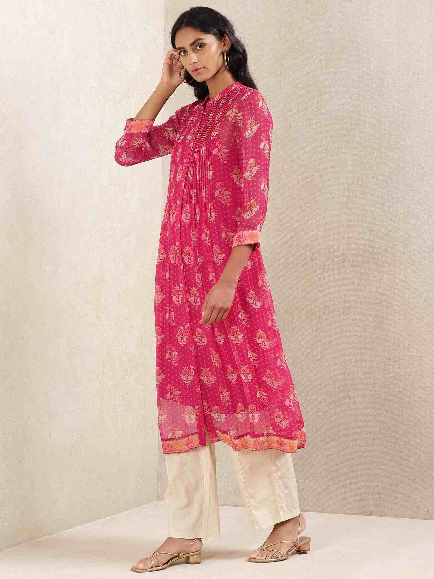 Pink Keya Allover Kurta