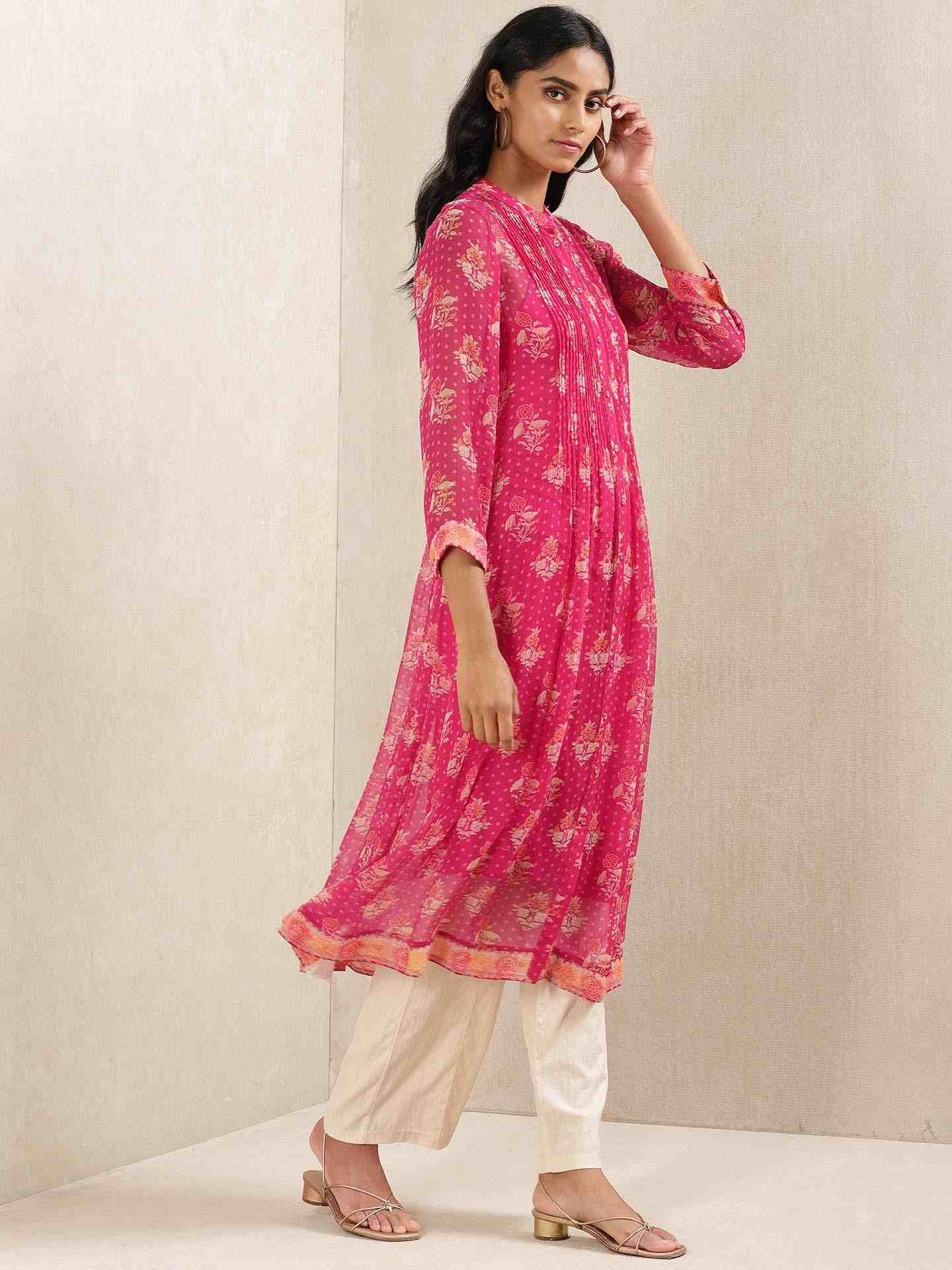 Pink Keya Allover Kurta