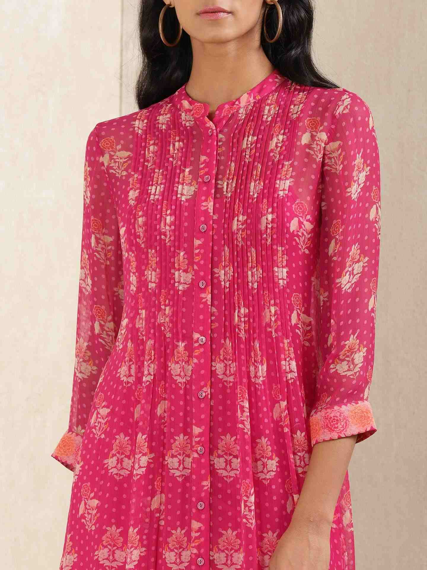 Pink Keya Allover Kurta