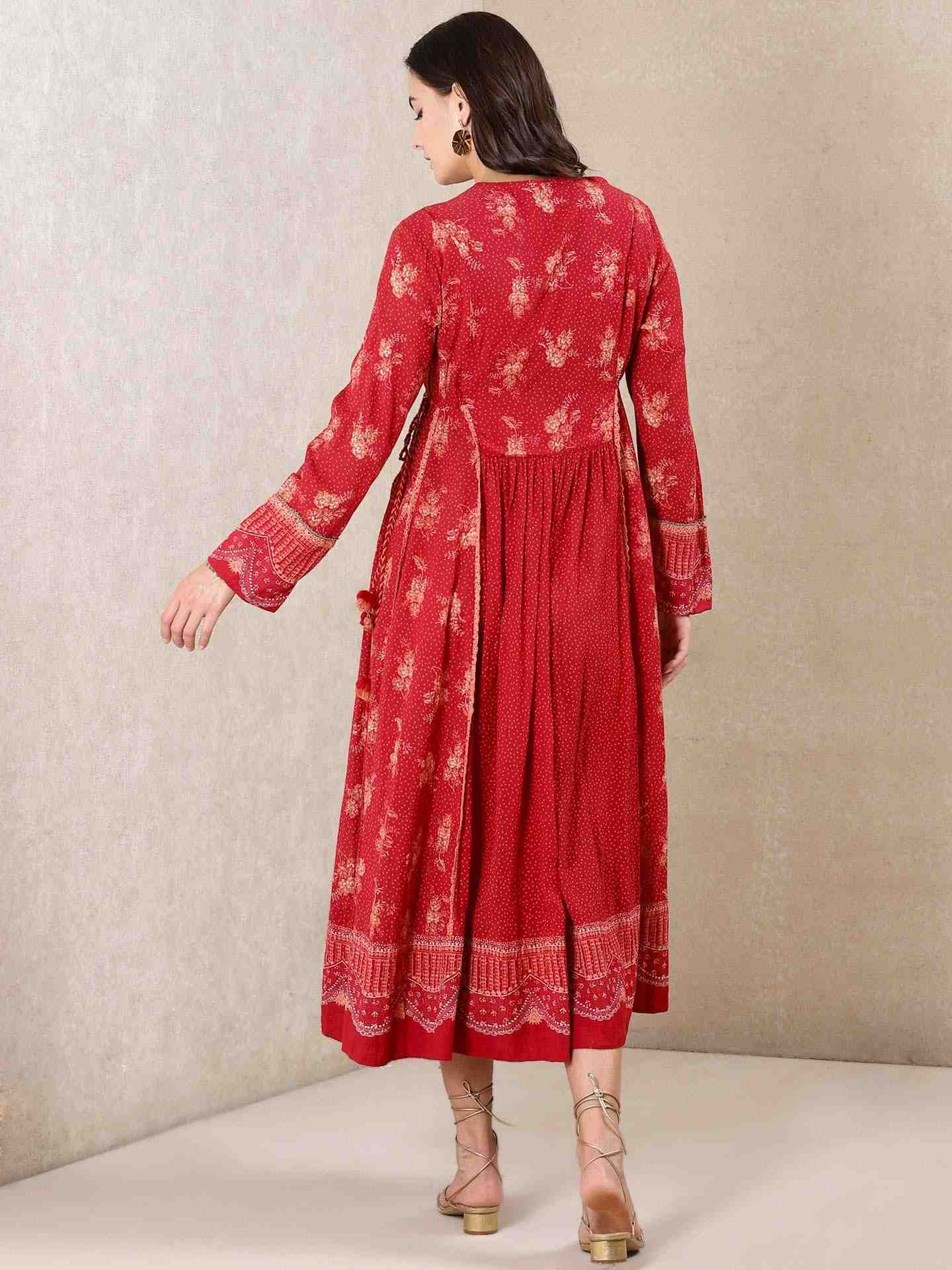 Red Asha Kurta