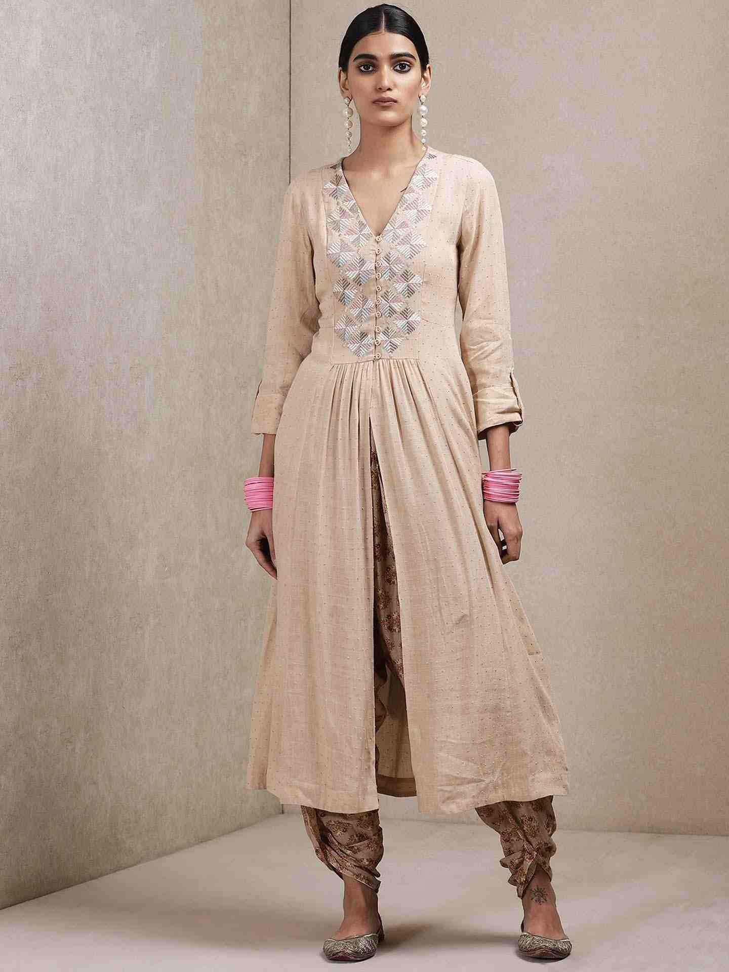 Beige Classic Kurta