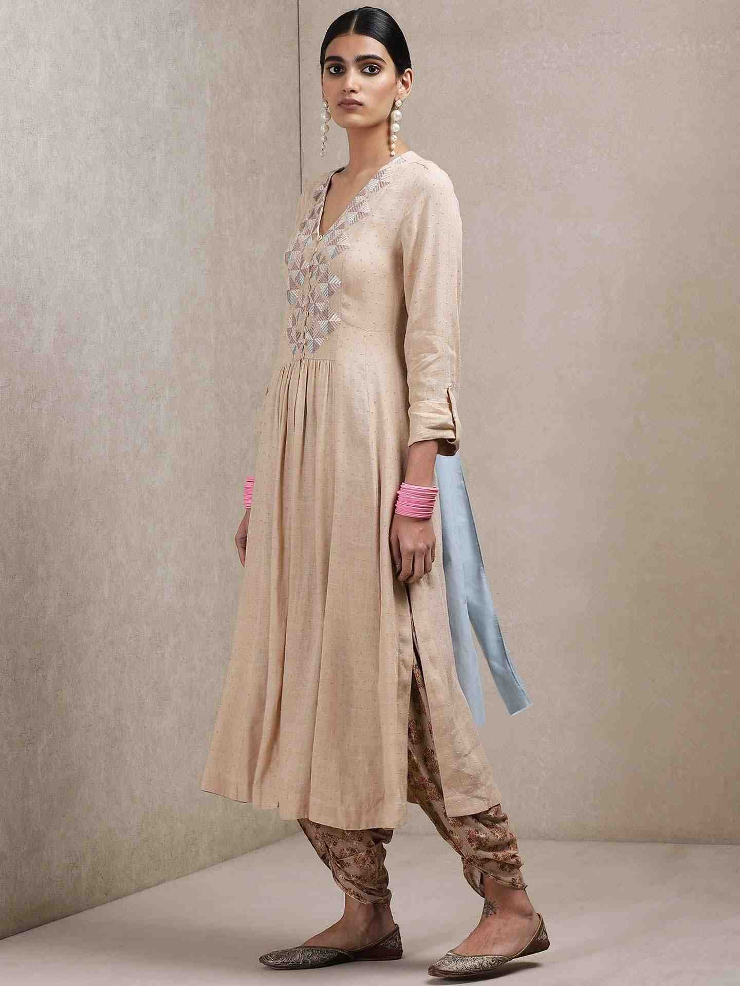 Beige Classic Kurta