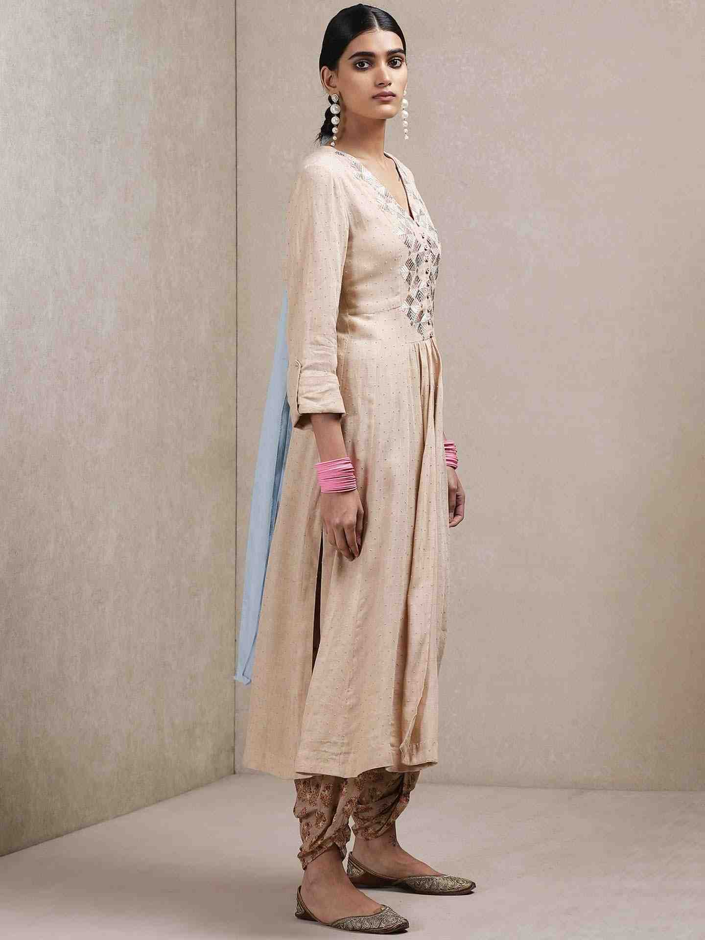 Beige Classic Kurta