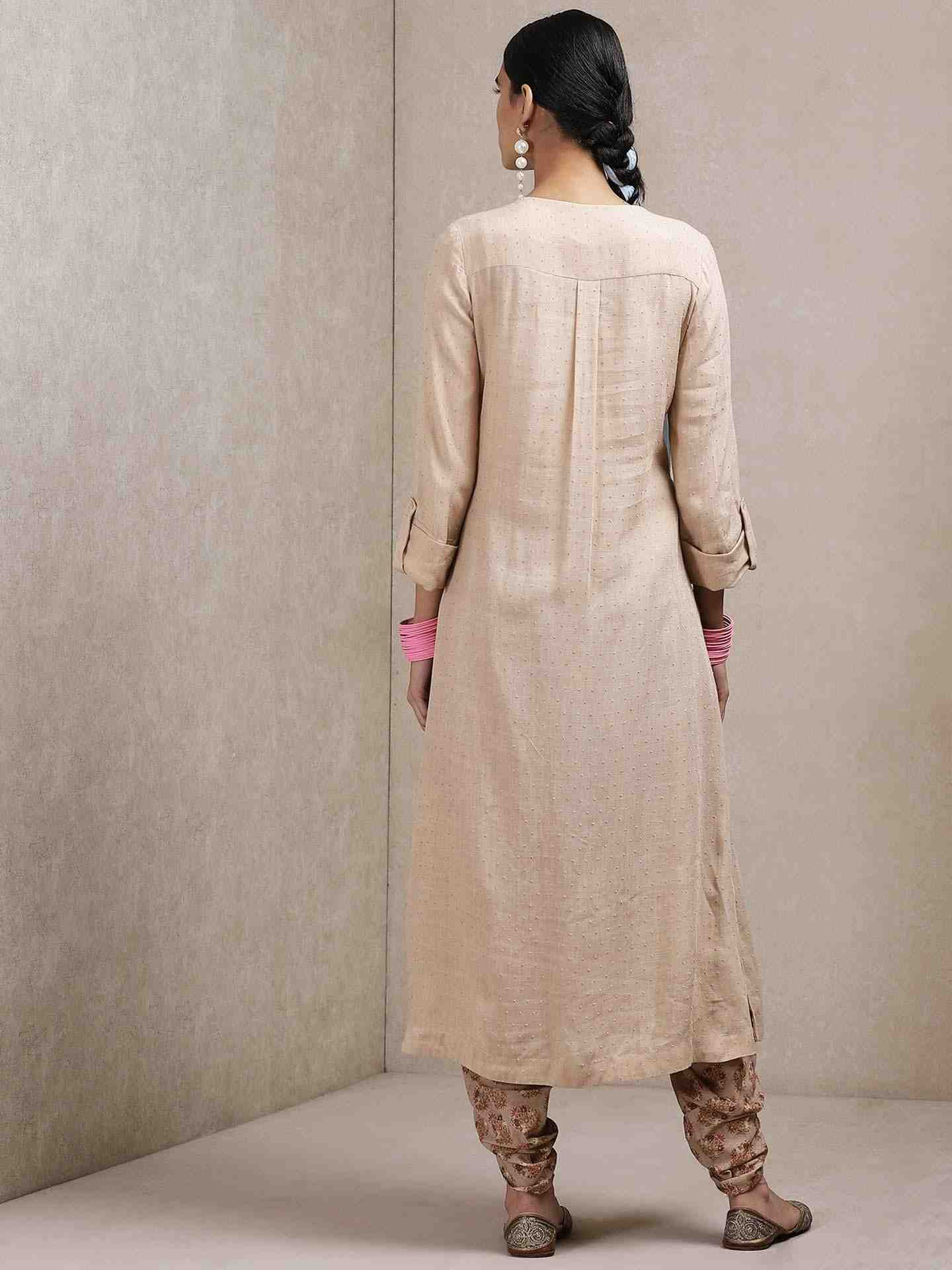 Beige Classic Kurta
