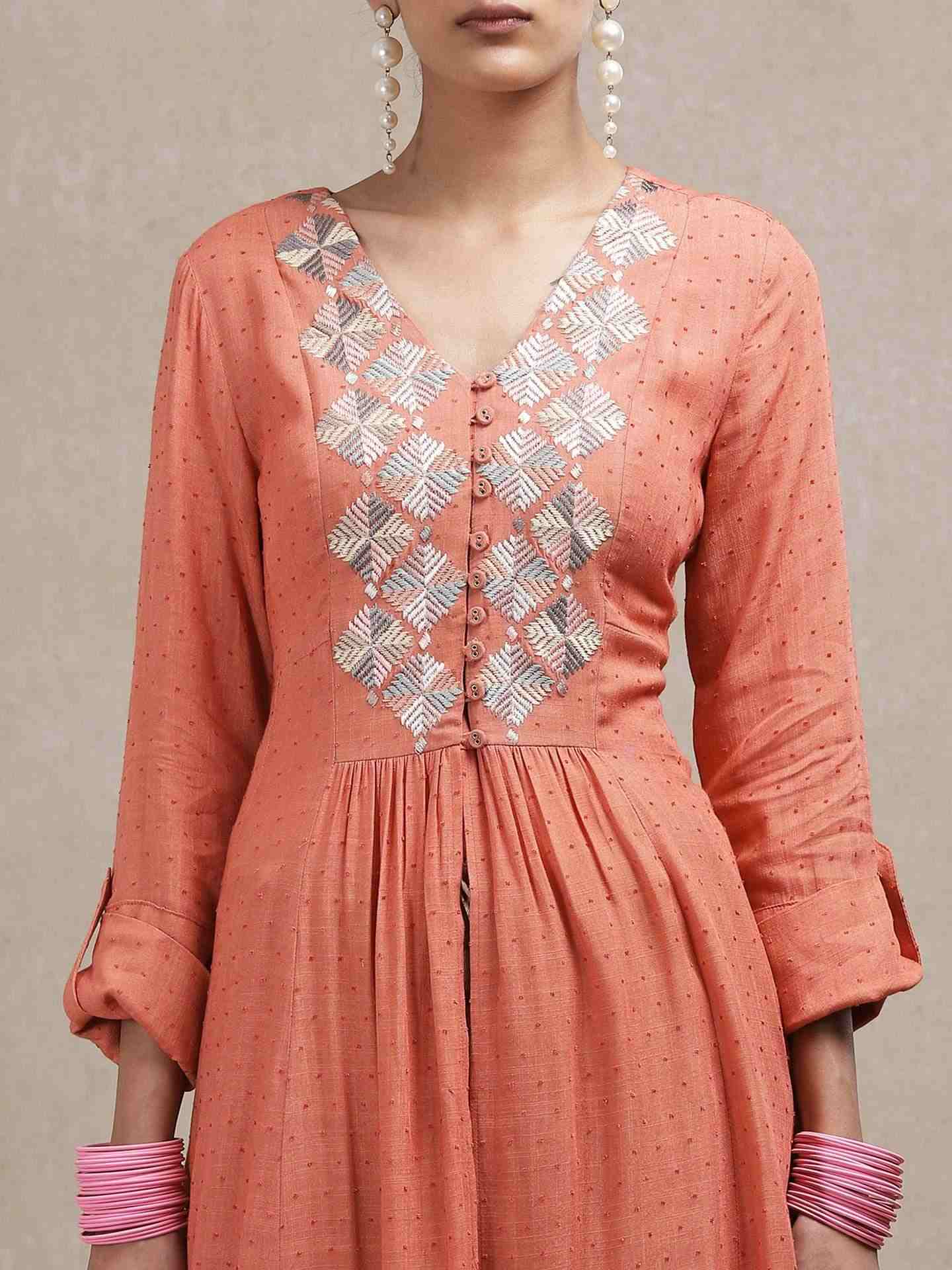 Rust Classic Kurta