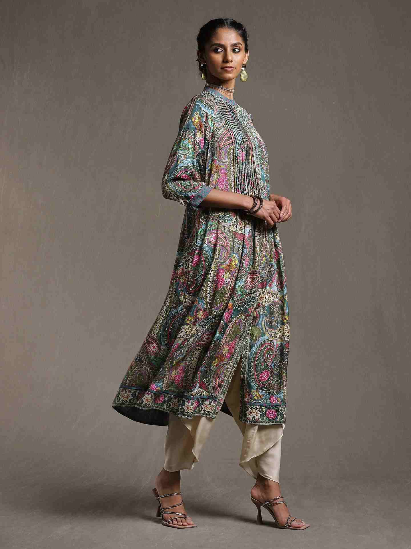 Green Surili Kurta