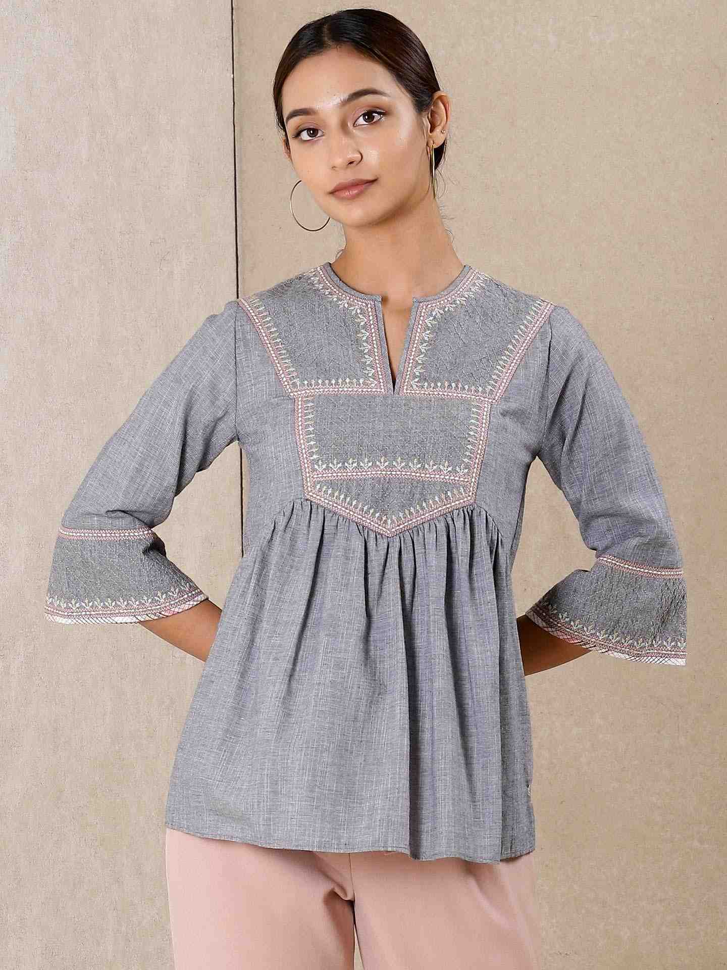 Grey Modern Minimalist Kurti